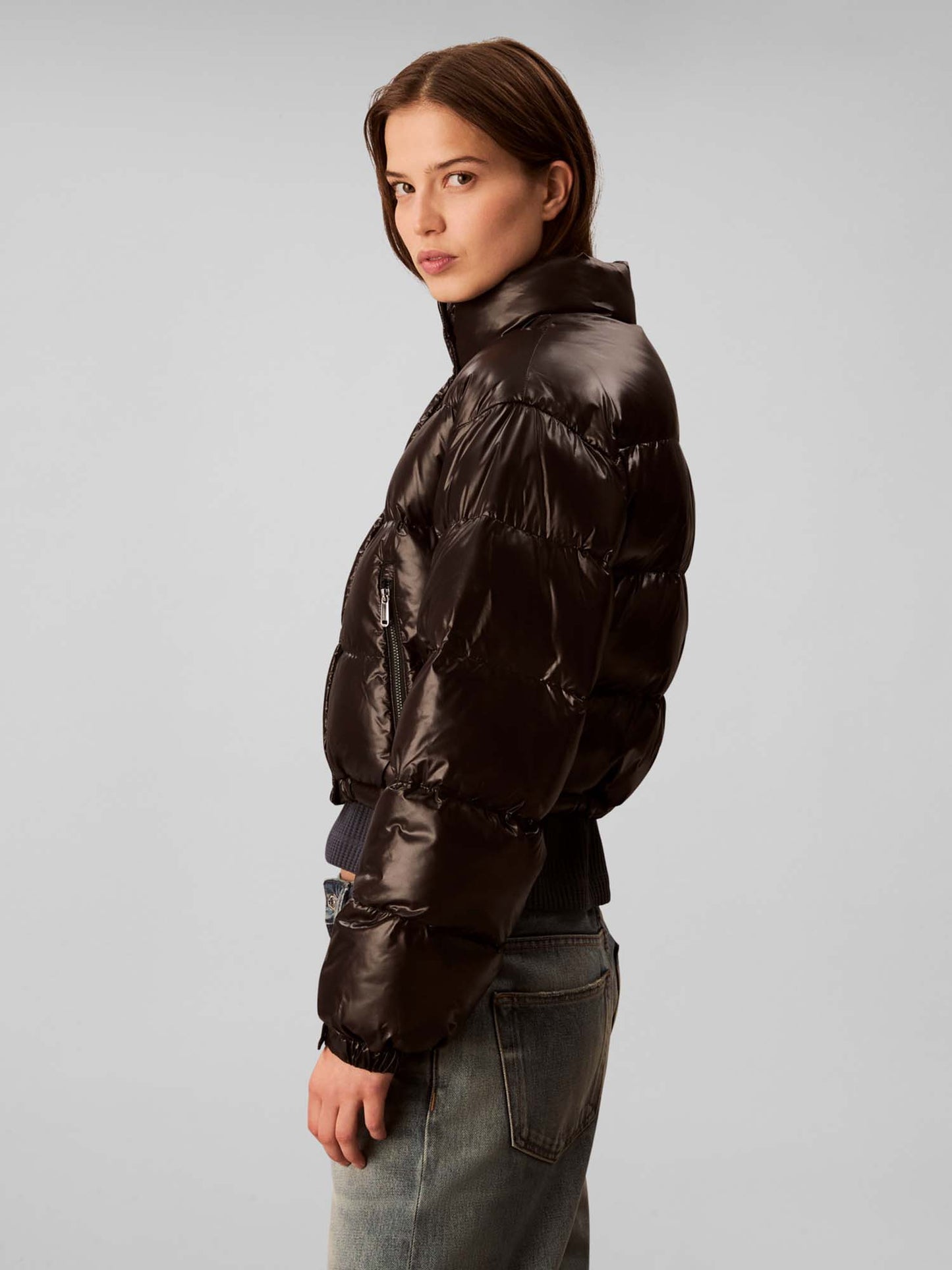 GIUBBINO CROPPEDE CALVIN KLEIN JEANS DA DONNA NERO