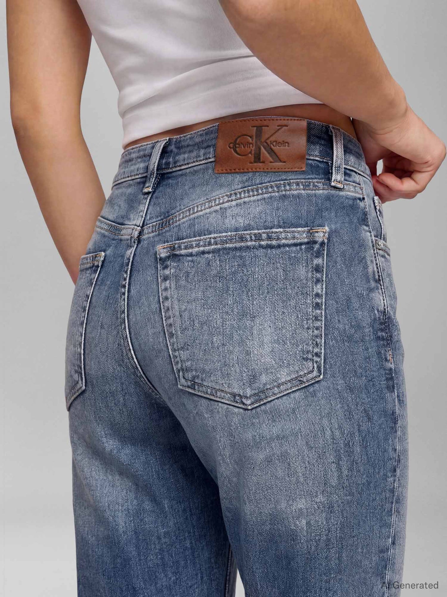 Calvin Klein CK Mom Jean, jeans da donna denim