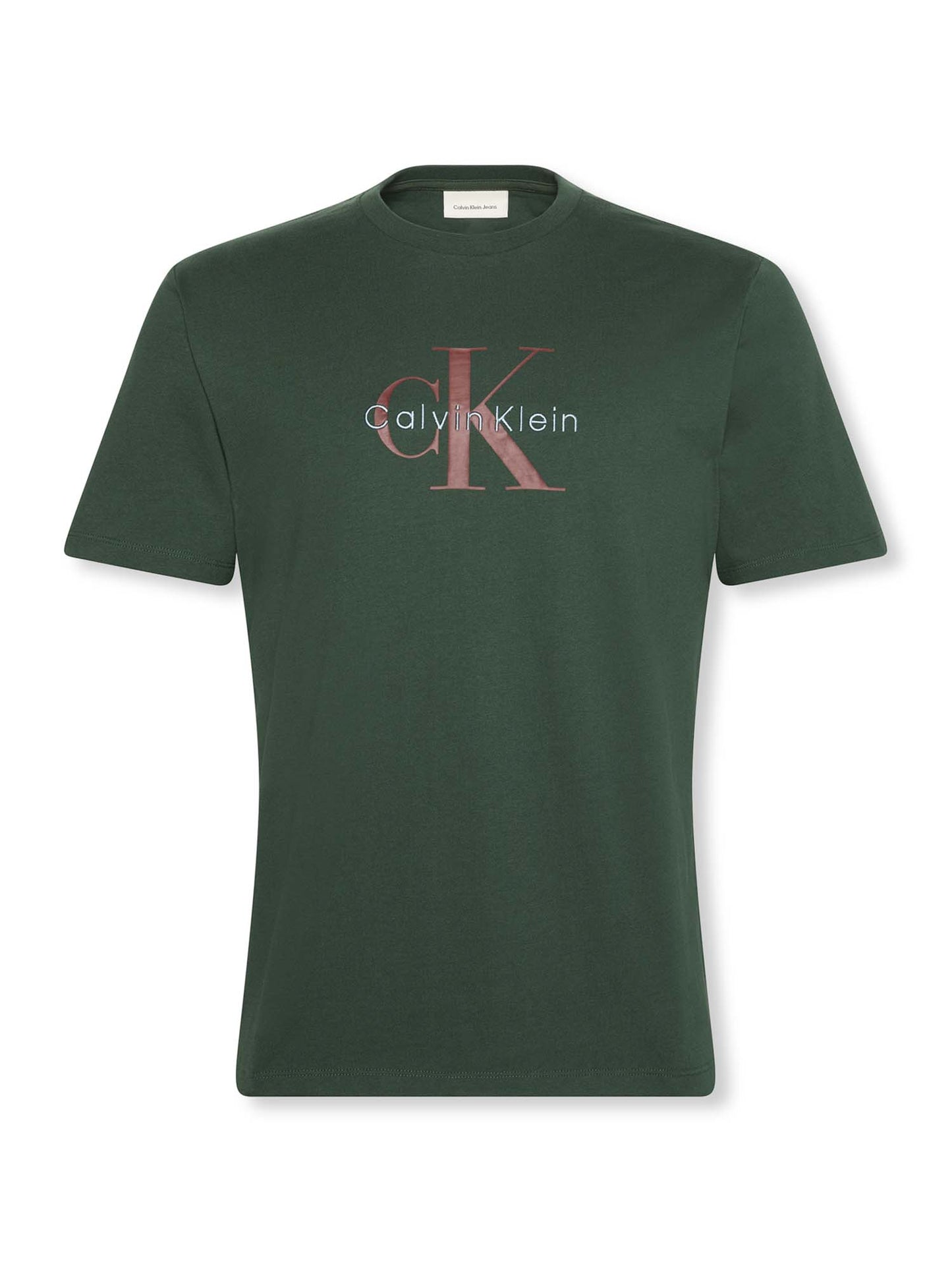 T-SHIRT HERO MONOLOGO TEE CALVIN KLEIN JEANS UOMO VERDE