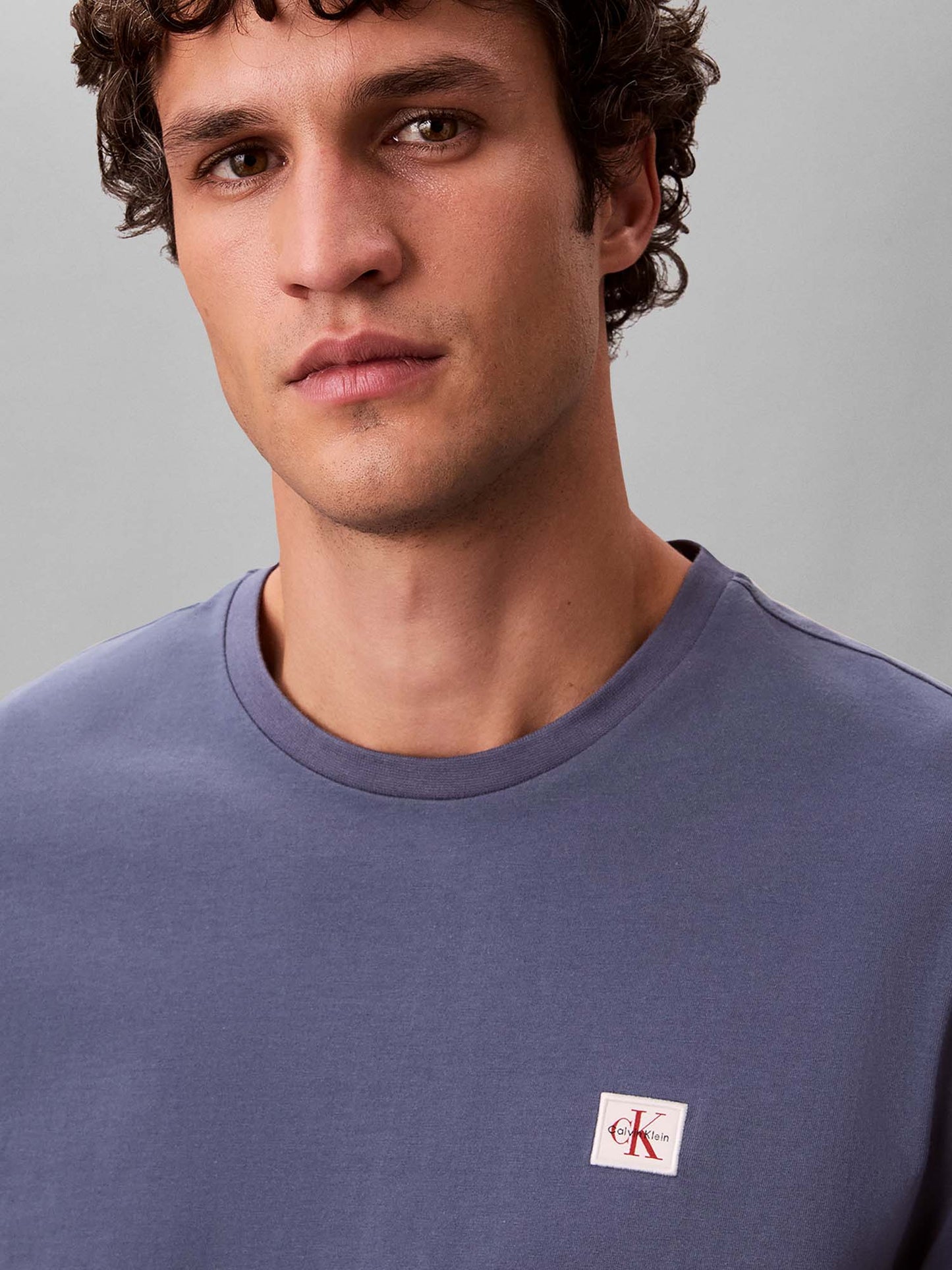Calvin Klein Badge 30S Classic, t-shirt maniche corte da uomo blu