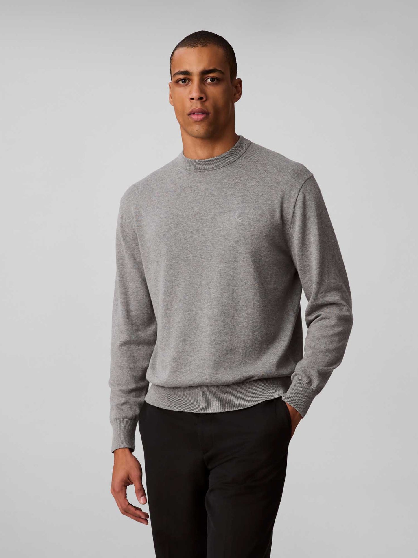 MAGLIA COTTON CREWN CALVIN KLEIN JEANS UOMO ANTRACITE