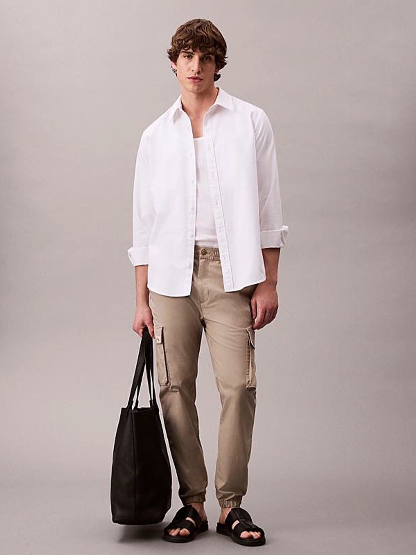 PANTALONE CARGO SKNNY CALVIN KLEIN JEANS UOMO KAKI
