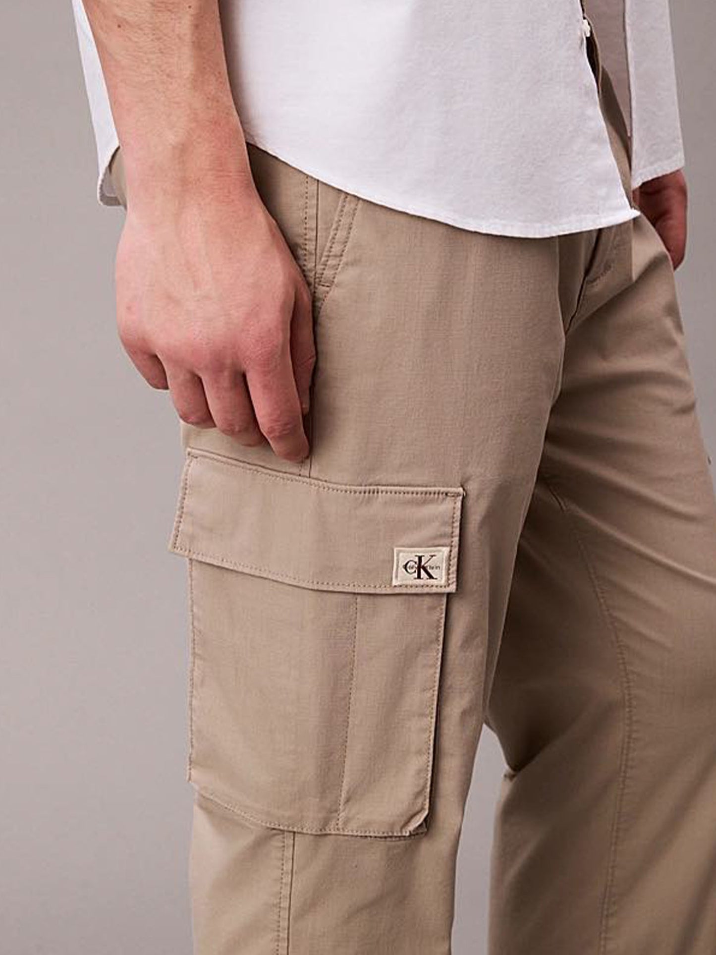 PANTALONE CARGO SKNNY CALVIN KLEIN JEANS UOMO KAKI