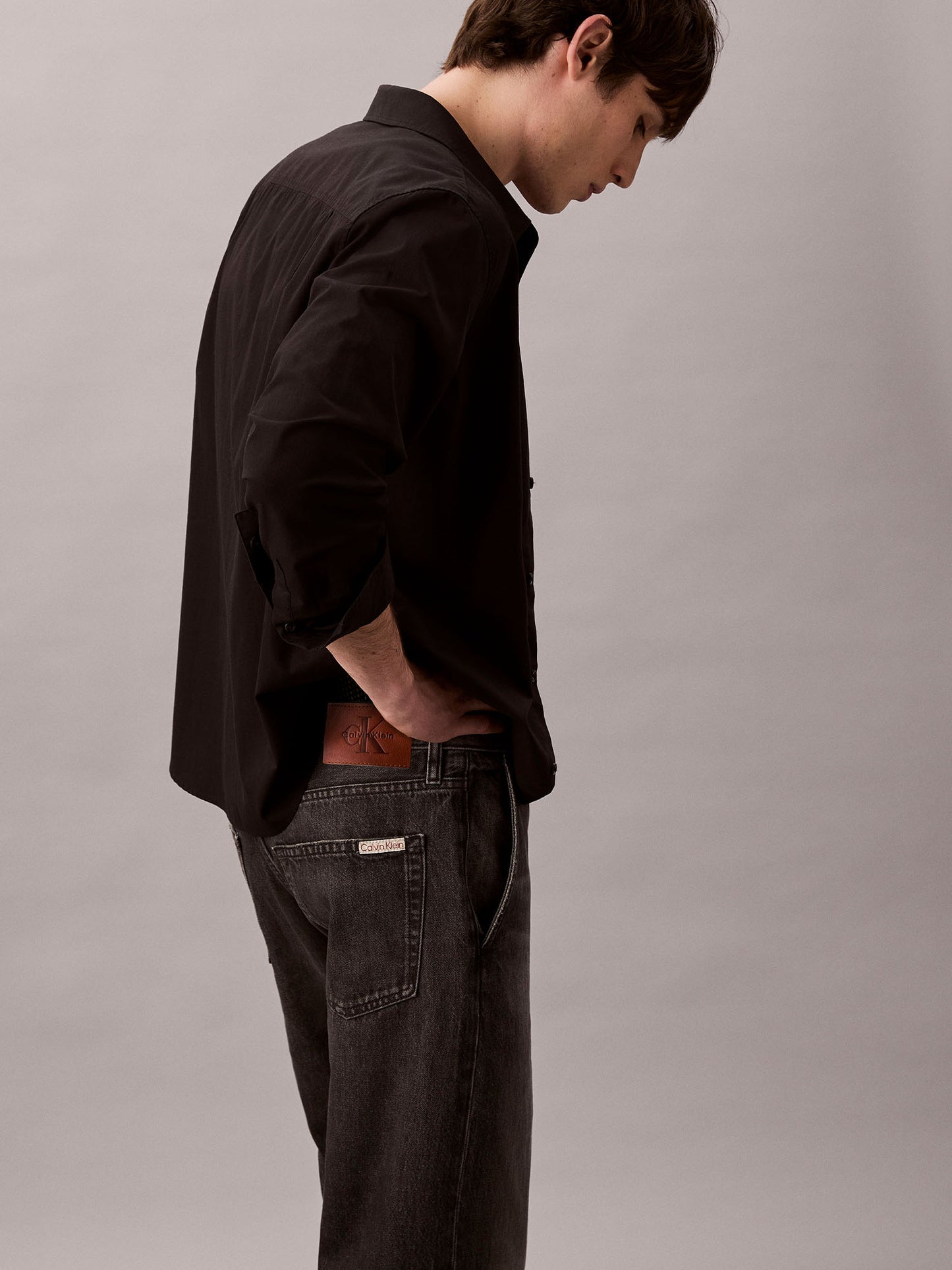 DENIM 90' TAPERED CROPPED CALVIN KLEIN JEANS UOMO DENIM BLACK