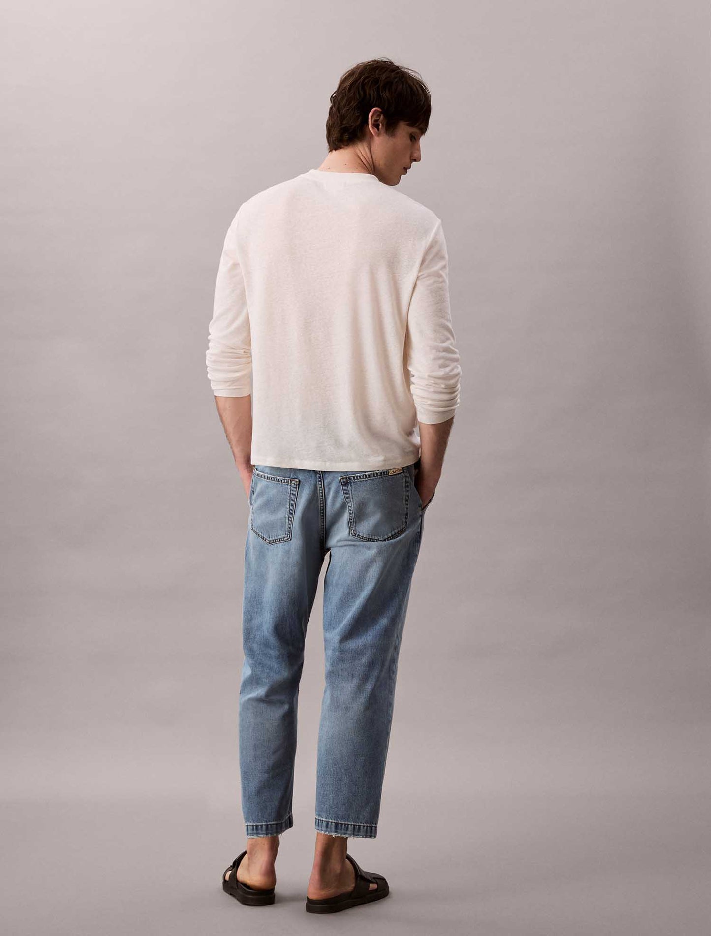 DENIM 90' TAPERED CROPPED CALVIN KLEIN JEANS UOMO JEANS CHIARO