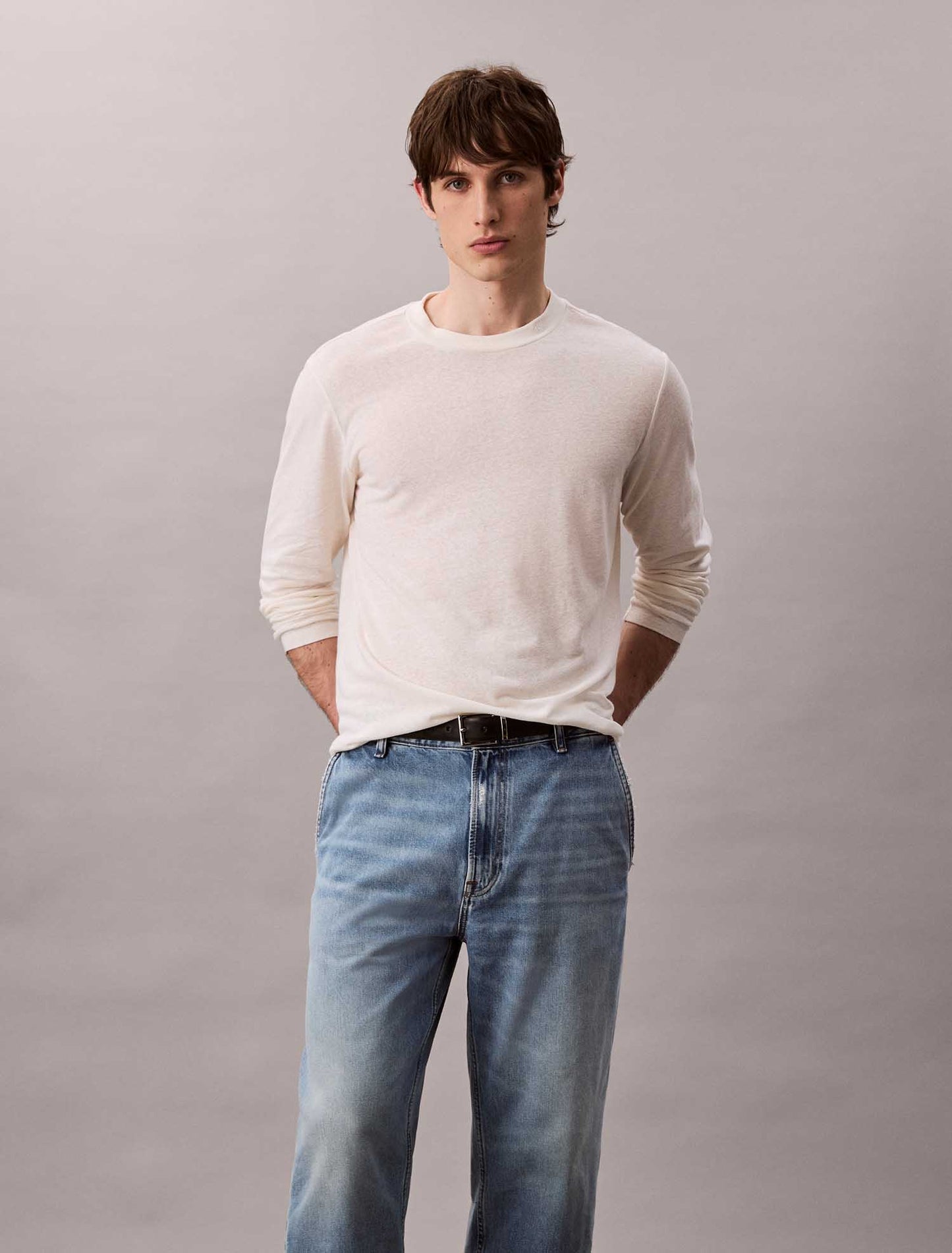 DENIM 90' TAPERED CROPPED CALVIN KLEIN JEANS UOMO JEANS CHIARO