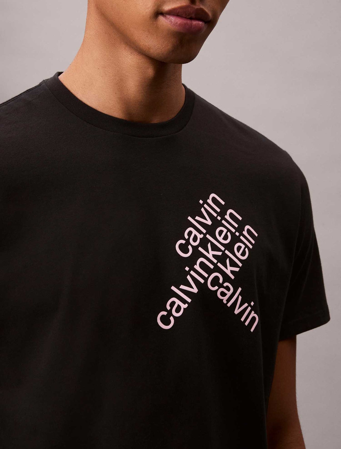 T-SHIRT CON LOGO APPLICATO CALVIN KLEIN JEANS DA UOMO NERO