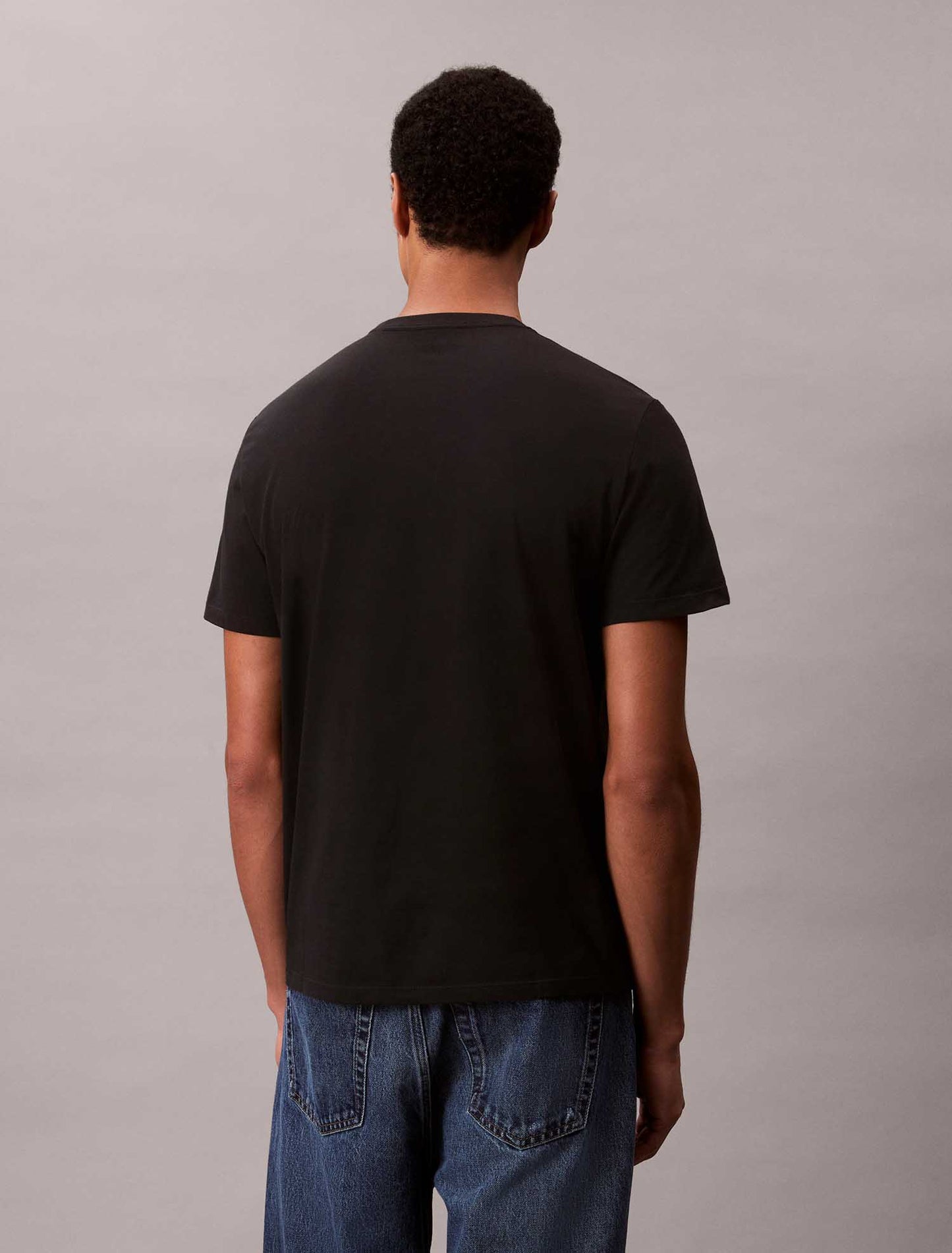 T-SHIRT CON LOGO APPLICATO CALVIN KLEIN JEANS DA UOMO NERO