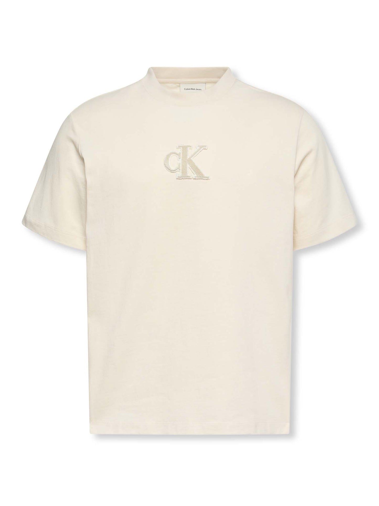 T-SHIRT CON LOGO 3D CALVIN KLEIN JEANS DA UOMO PANNA