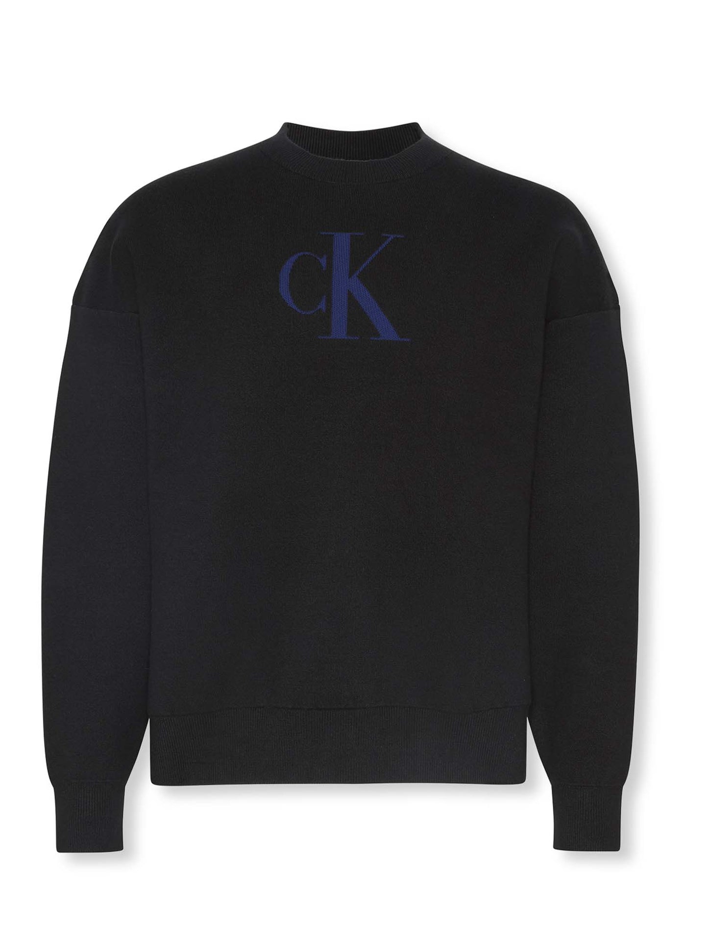 PULLOVER CON LOGO MONOGRAMMA CALVIN KLEIN DA UOMO NERO