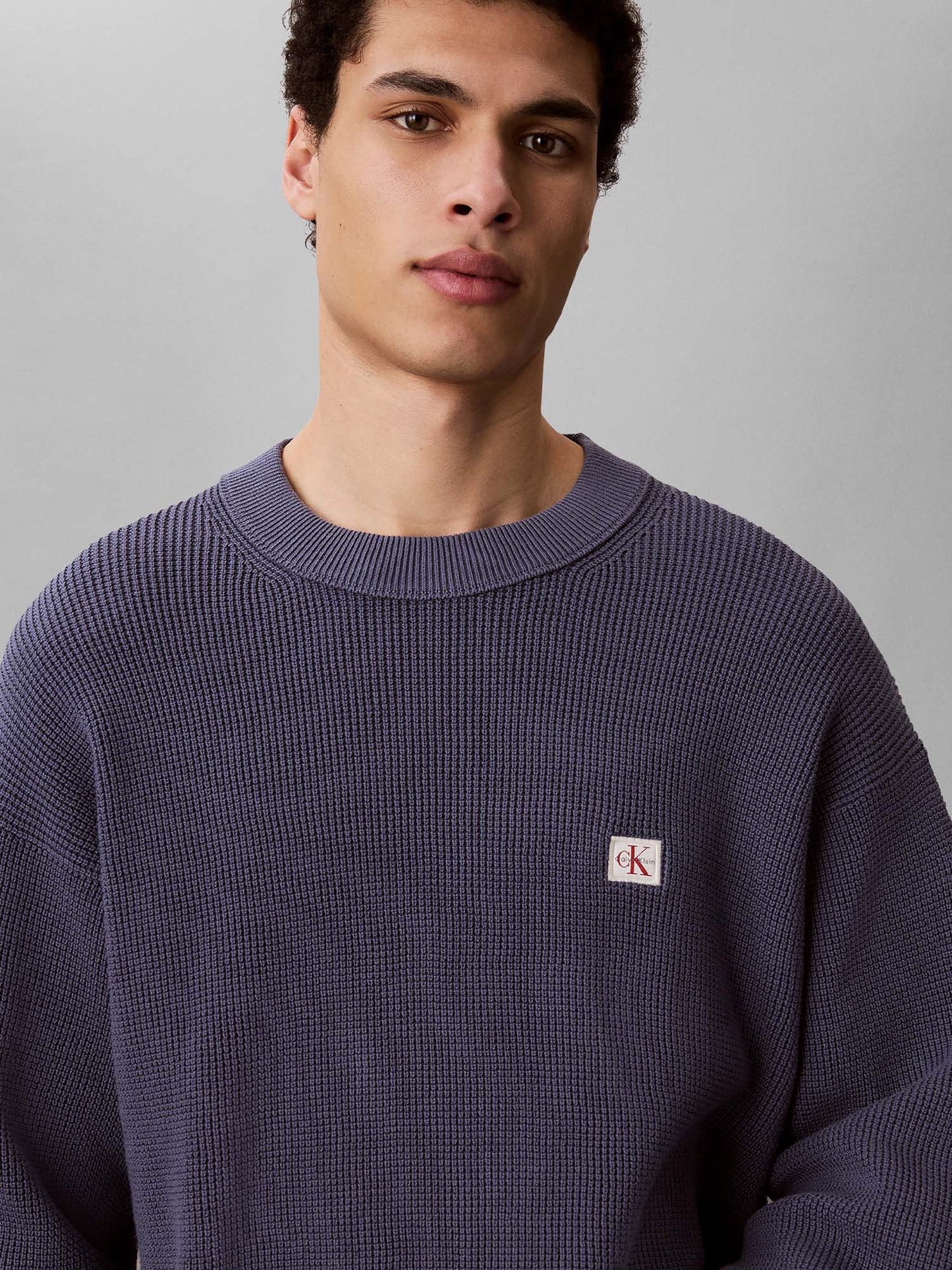 Calvin Klein Cotton Waffle Cre, maglia da uomo blu