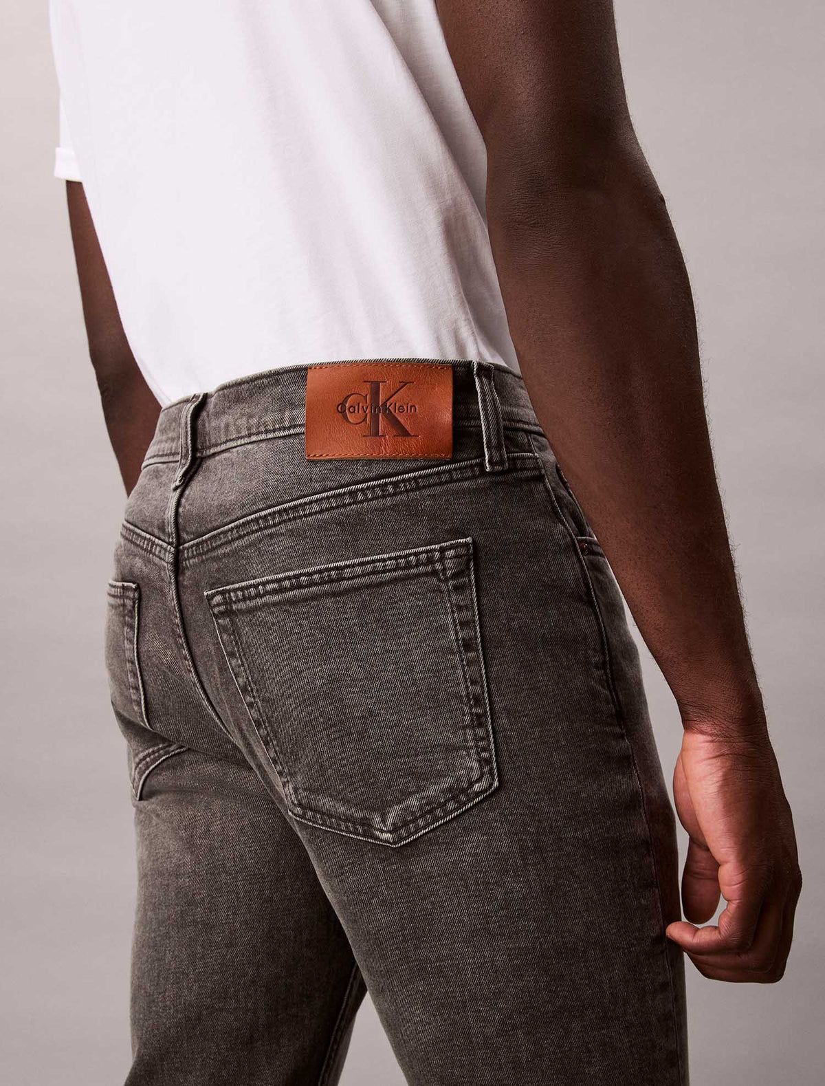 Ck slim taper hearst jeans da uomo grigio