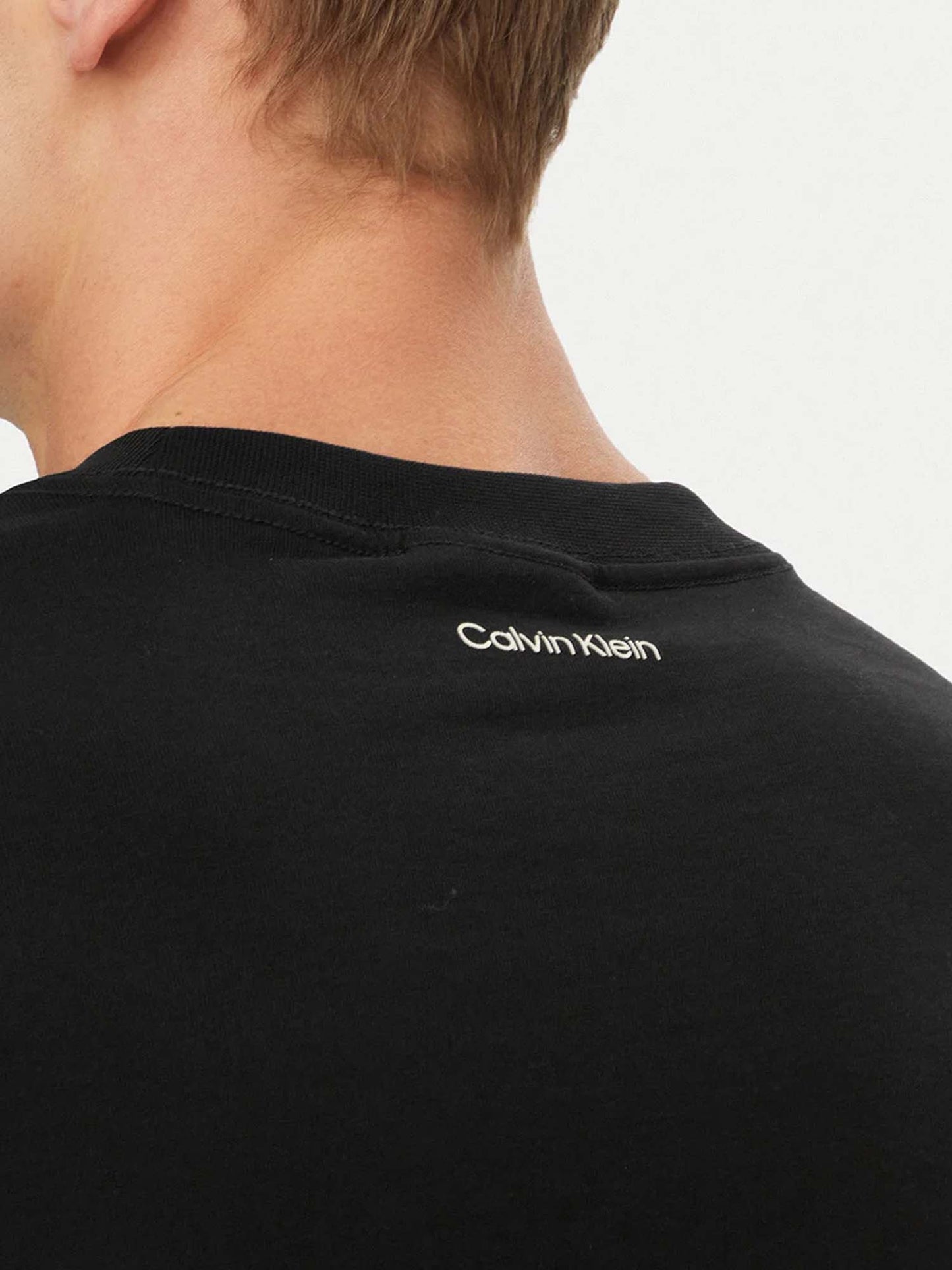 Calvin Klein Jeans 16S April Graphic, t-shirt nera da uomo a girocollo