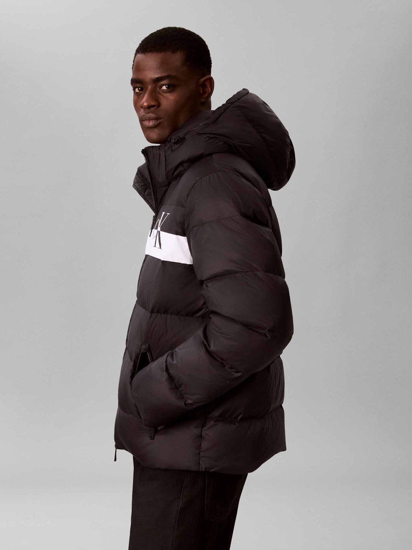 Calvin Klein Ck Nylon Colorblock, giubbotti da uomo nero