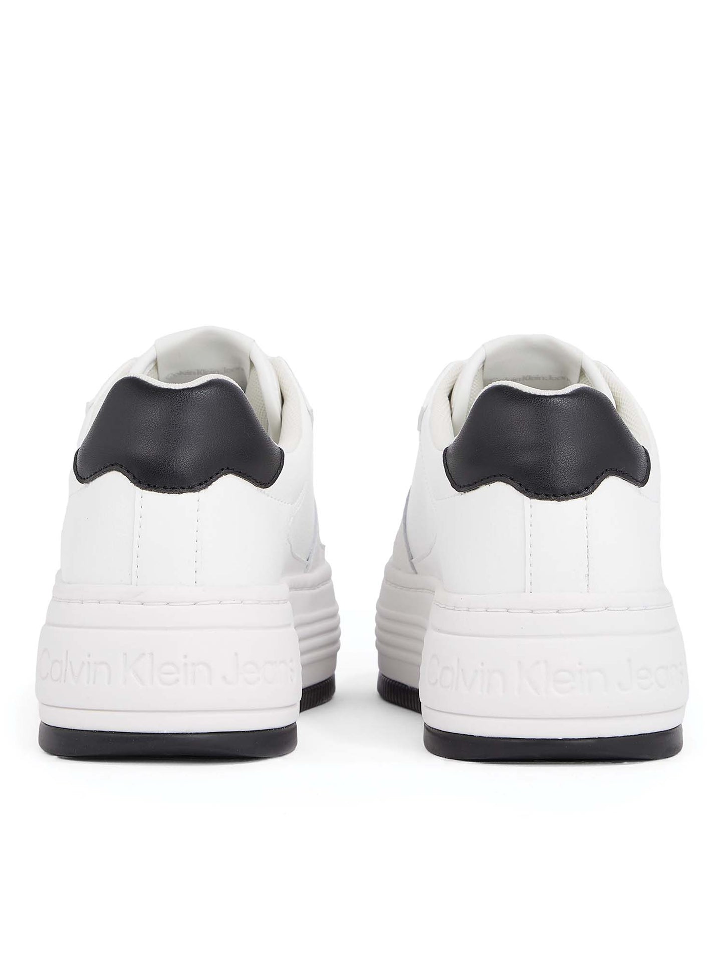 SNEAKERS BOLD FLATF LOW CALVIN KLEIN JEANS DONNA BIANCO-NERO