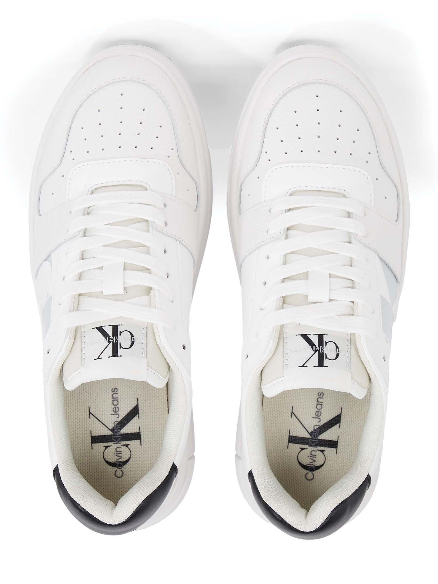 SNEAKERS BOLD FLATF LOW CALVIN KLEIN JEANS DONNA BIANCO-NERO