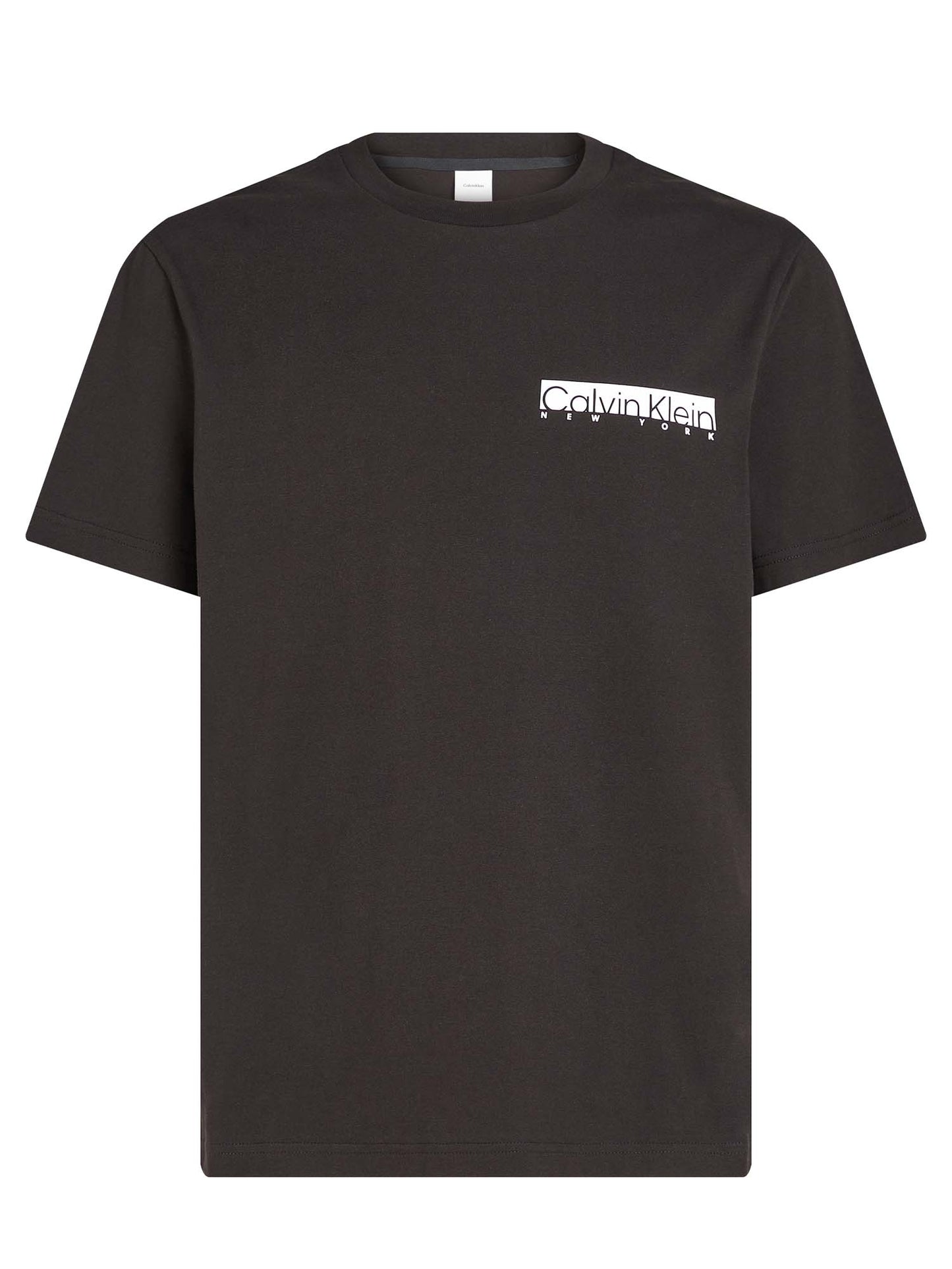 T-SHIRT CHEST BOX LOGO CALVIN KLEIN JEANS UOMO NERO