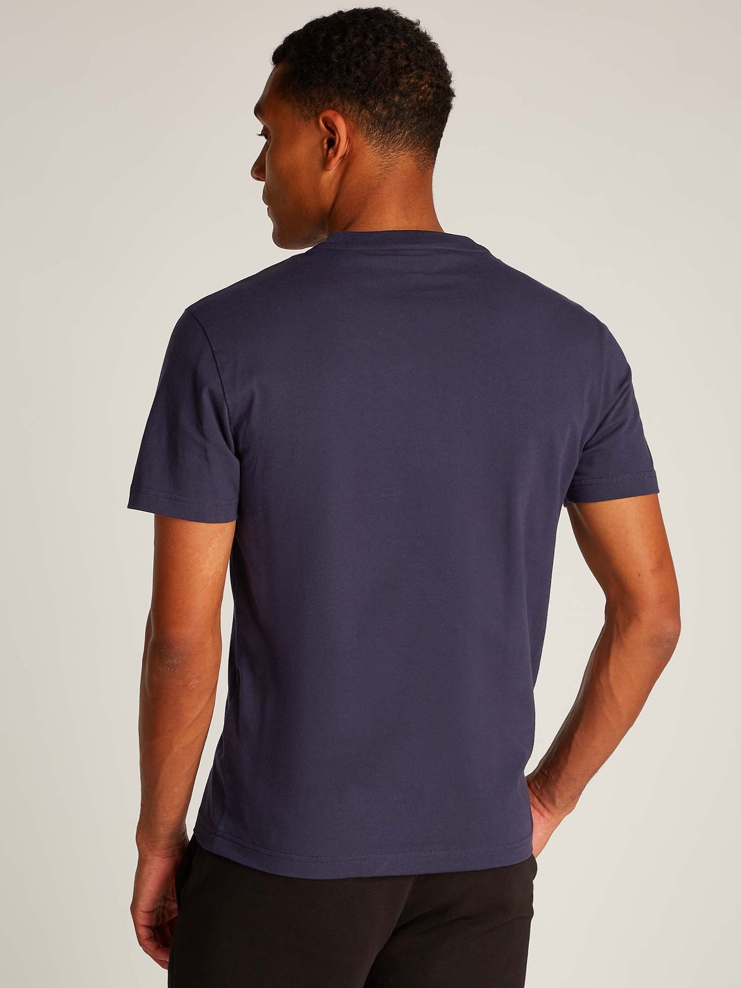 T-SHIRT CHEST BOX LOGO CALVIN KLEIN JEANS UOMO BLU