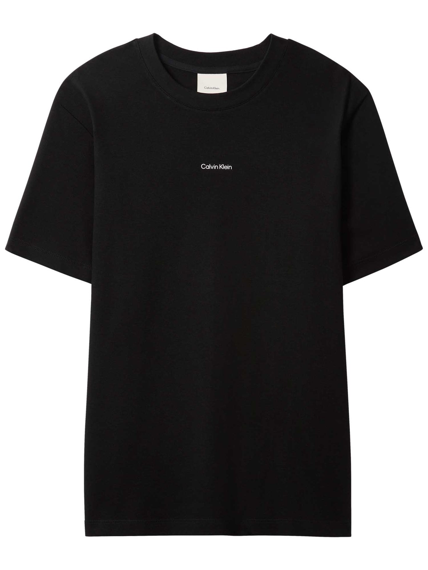 Calvin Klein Jeans t-shirt nera da uomo a girocollo con taglio relaxed
