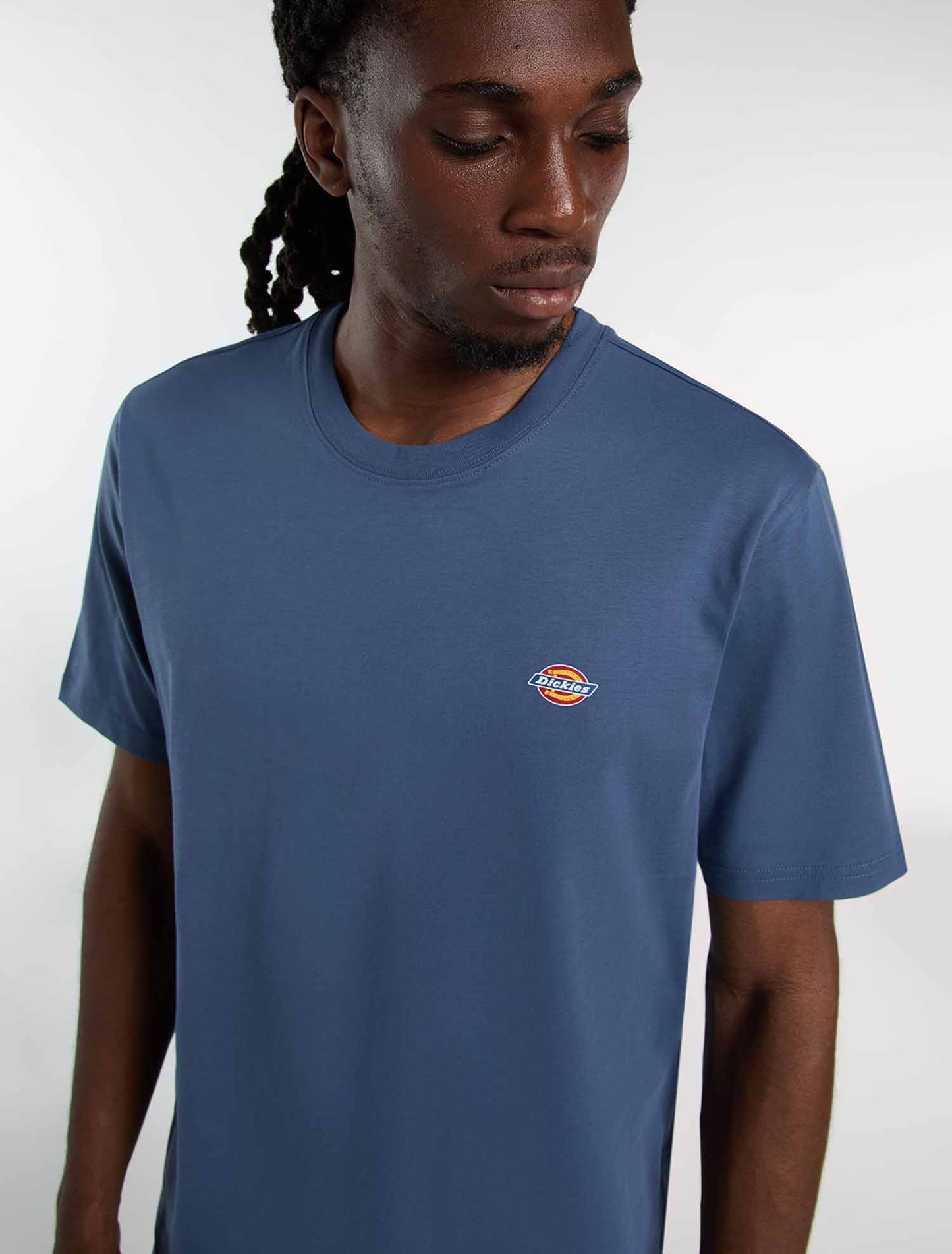 Dickies Mapleton, t-shirt uomo in jersey di cotone blu