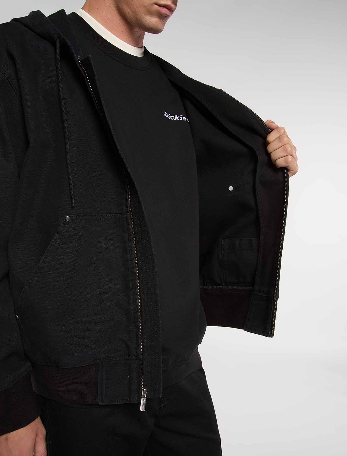 Giubbotto uomo Dickies unlined in canvas nero