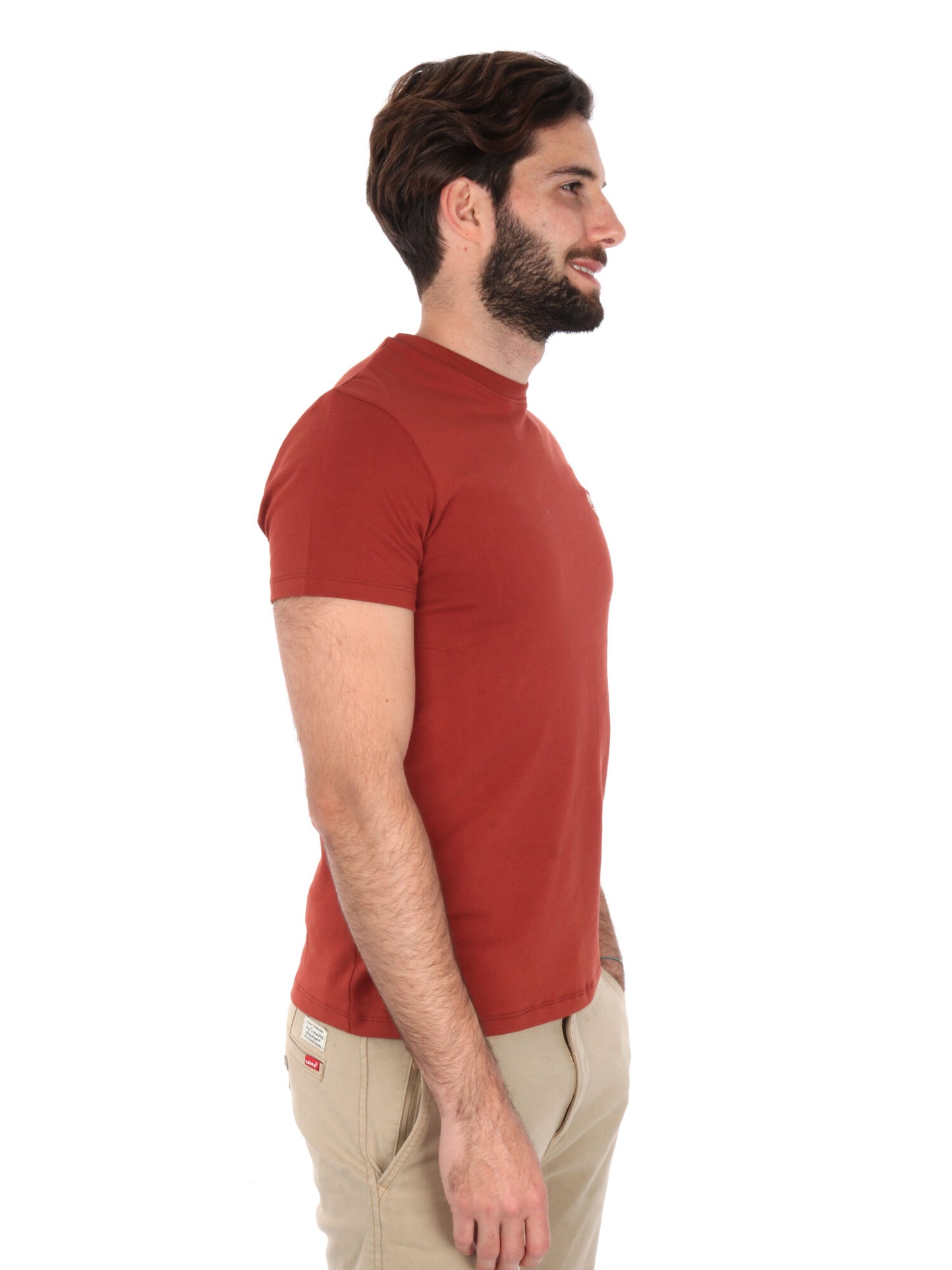 T-SHIRT LOGO PICCOLO RICAMATO TIMBERLAND UOMO BORDEAUX