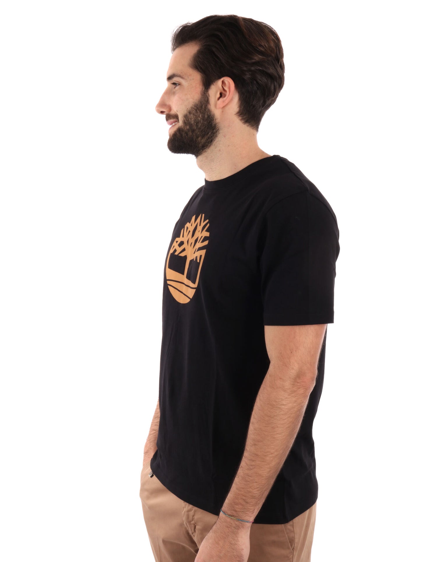 T-SHIRT CON LOGO TIMBERLAND UOMO NERO