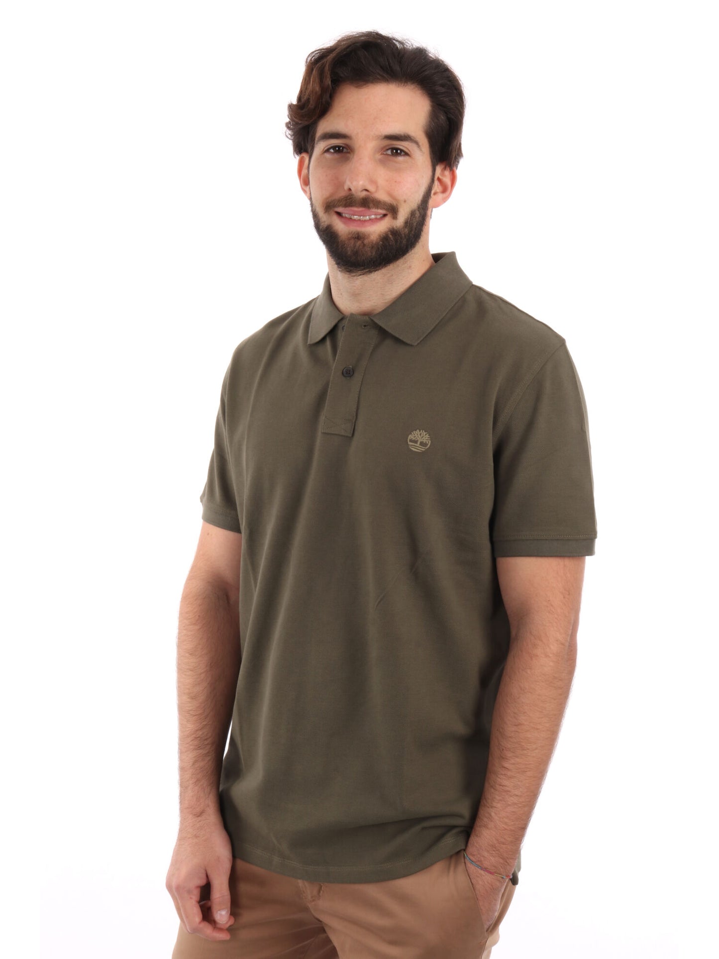 POLO PIQUE MILLERS RIVER TIMBERLAND UOMO VERDE MILITARE