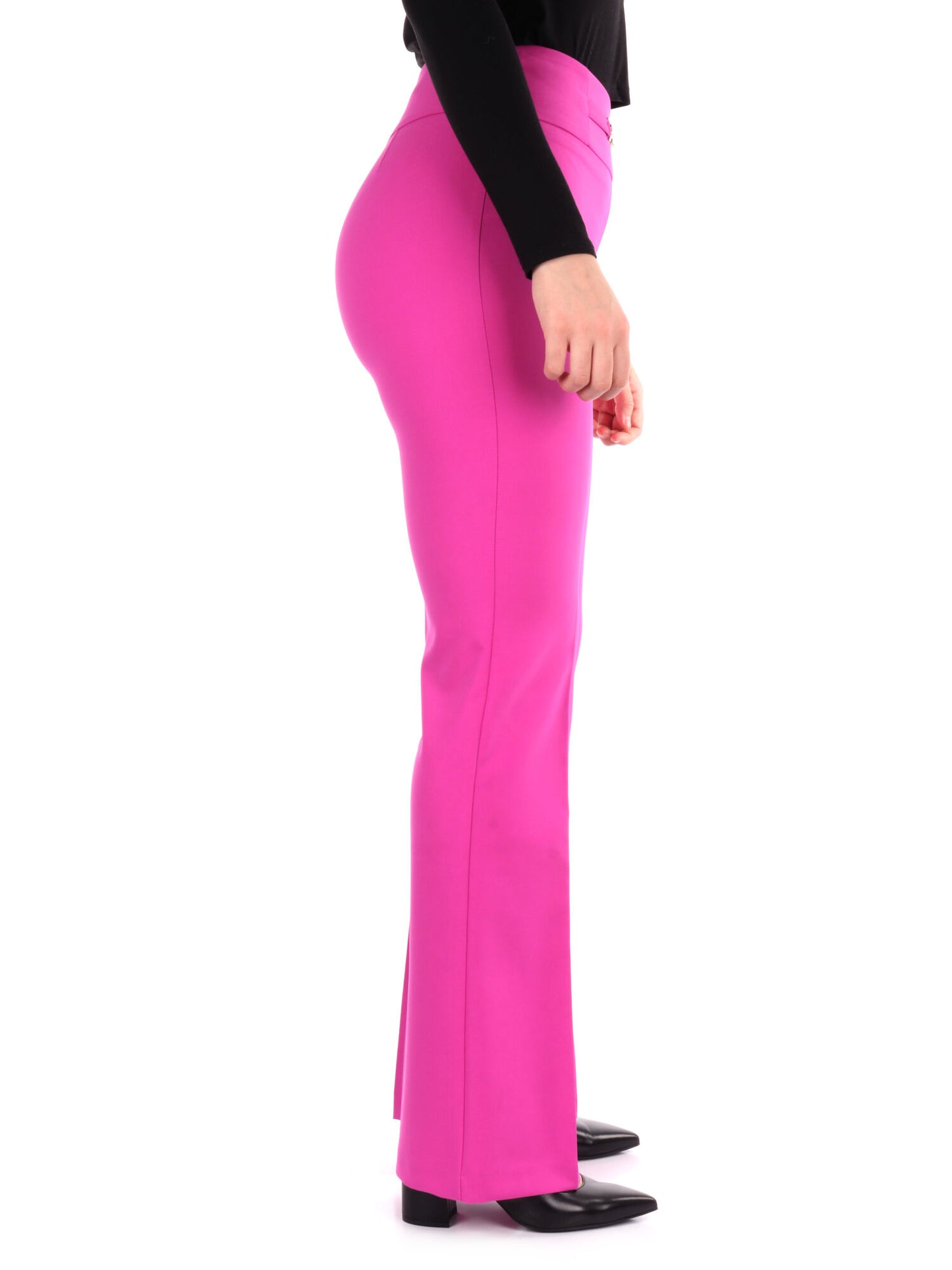 PANTALONE PALAZZO CON FIBBIA ARTIGLI DONNA GERANIO