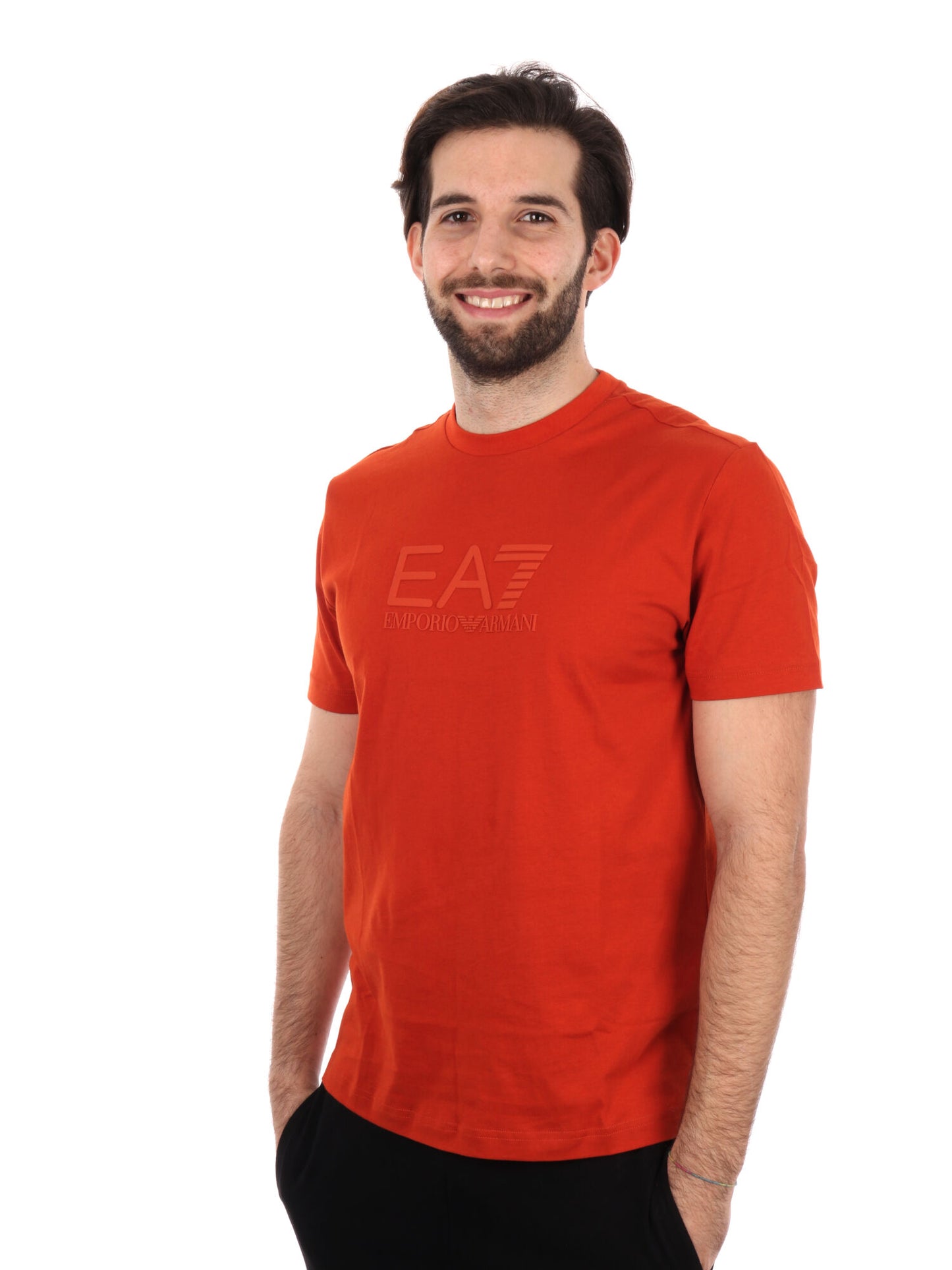 T-SHIRT VISIBILITY EA7 EMPORIO ARMANI UOMO ARANCIO
