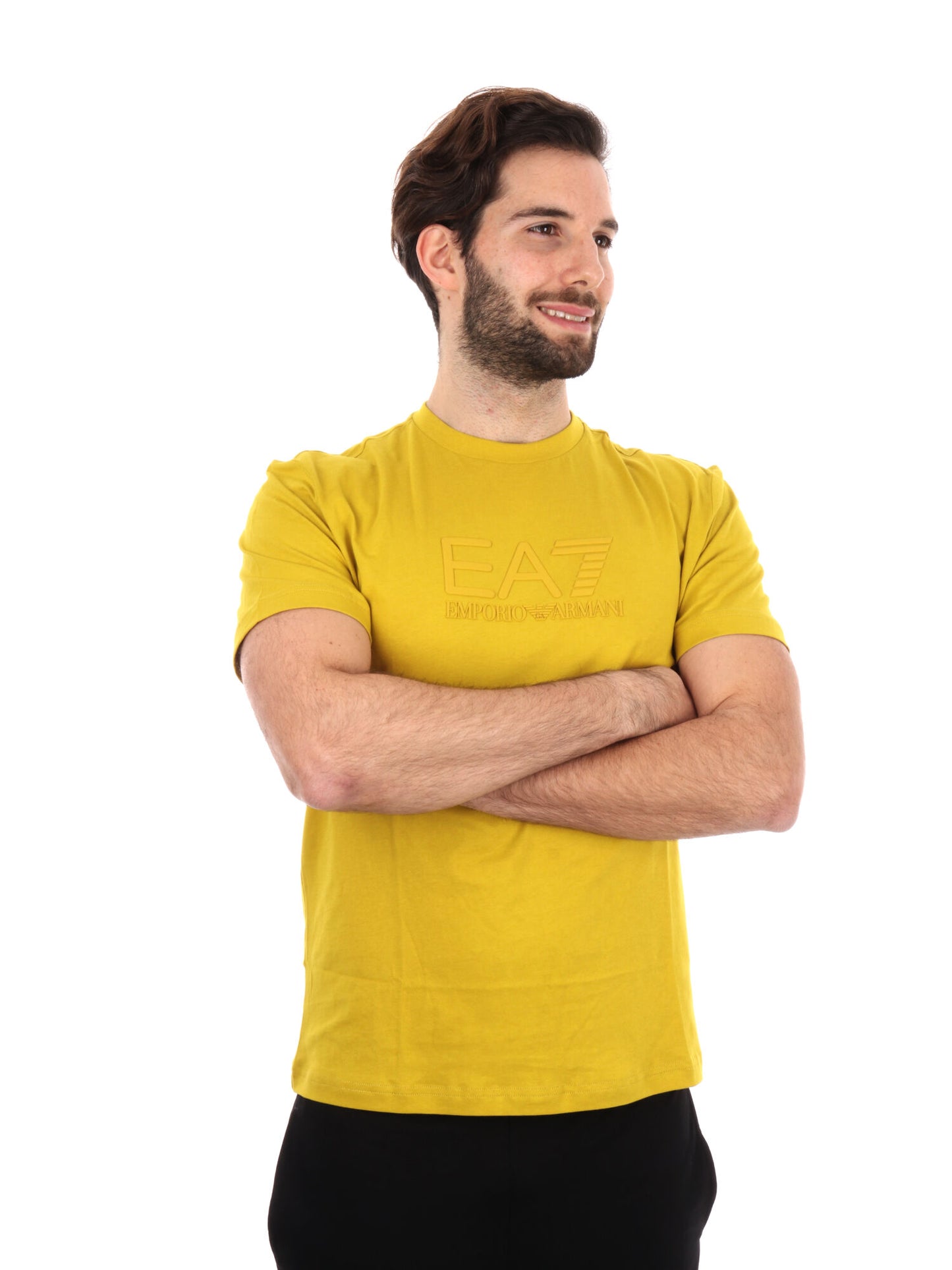 T-SHIRT VISIBILITY EA7 EMPORIO ARMANI UOMO OCRA