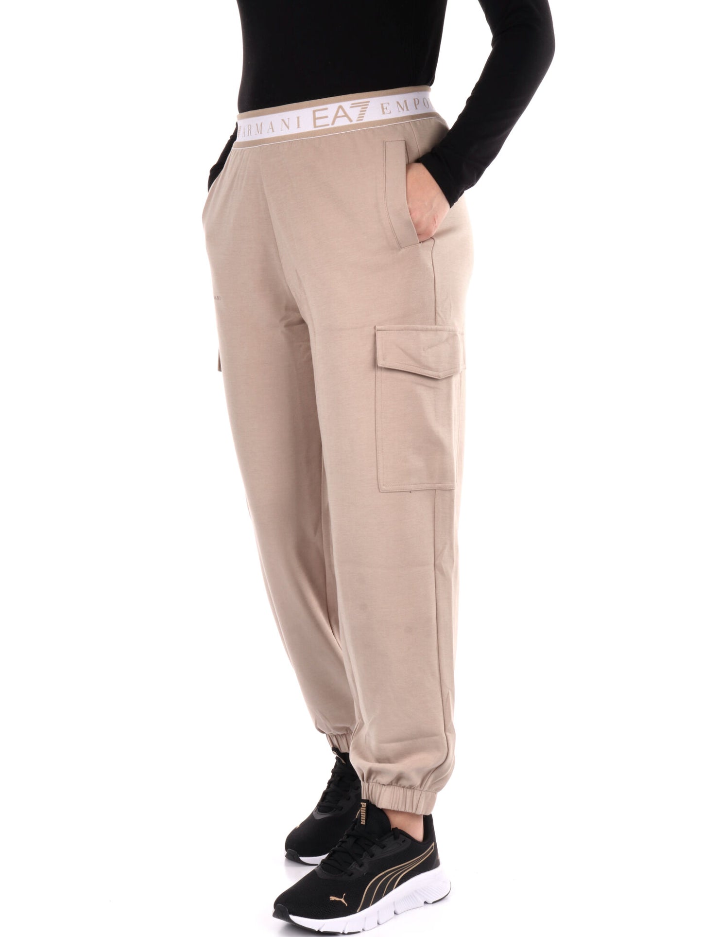 PANTALONE CARGO DYNAMIC EA7 EMPORIO ARMANI DONNA BEIGE
