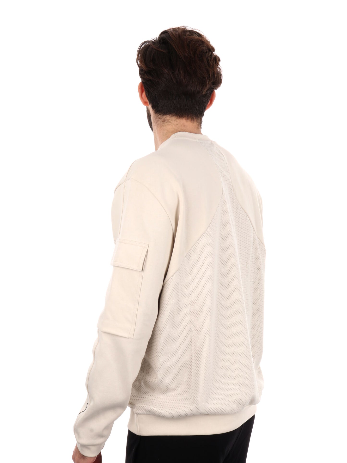 FELPA ATHLETICS EA7 EMPORIO ARMANI UOMO PANNA
