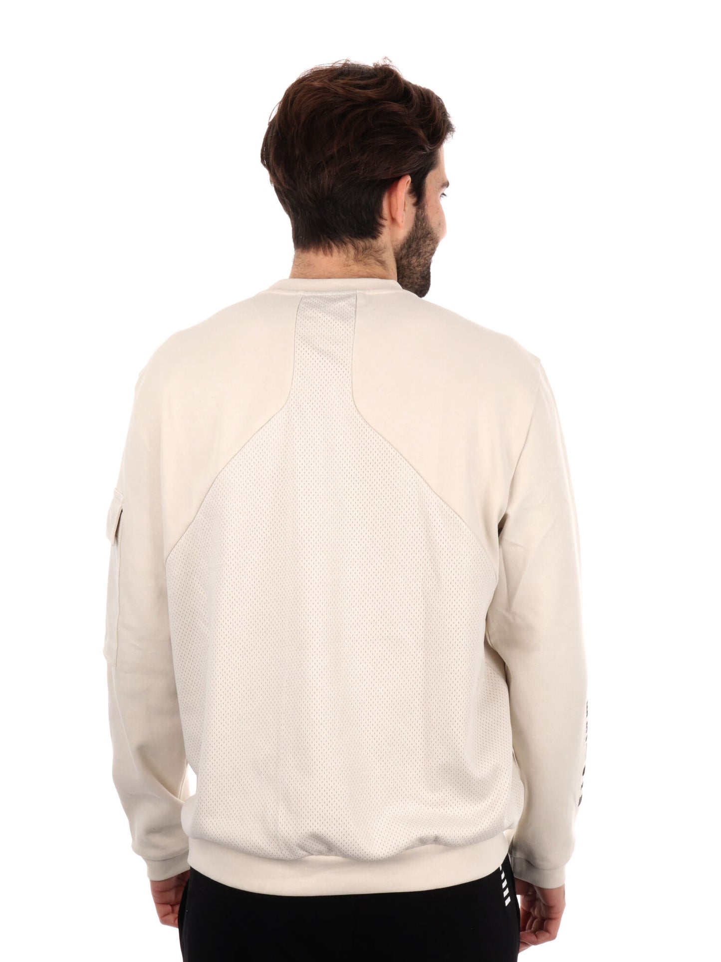 FELPA ATHLETICS EA7 EMPORIO ARMANI UOMO PANNA