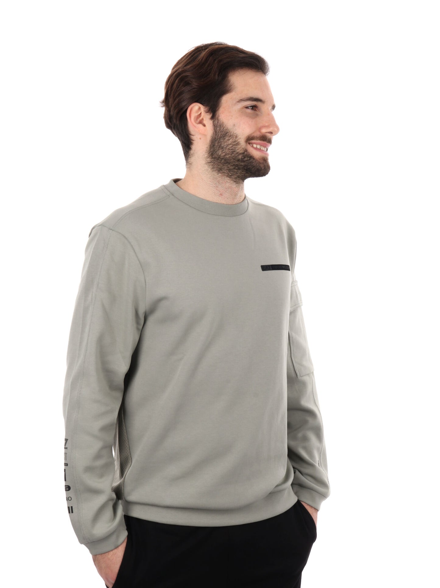 FELPA ATHLETICS EA7 EMPORIO ARMANI UOMO MILITARE