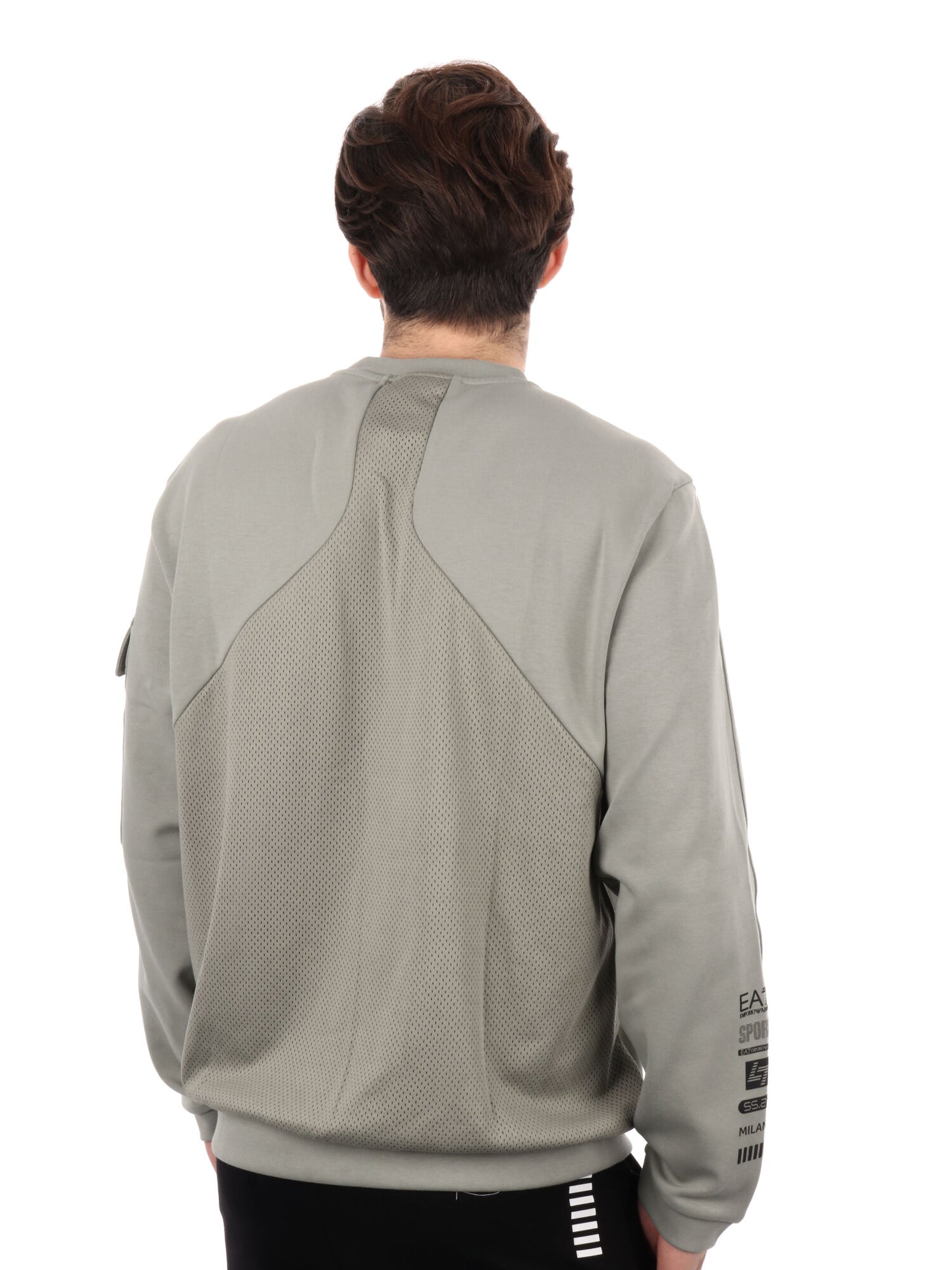 FELPA ATHLETICS EA7 EMPORIO ARMANI UOMO MILITARE