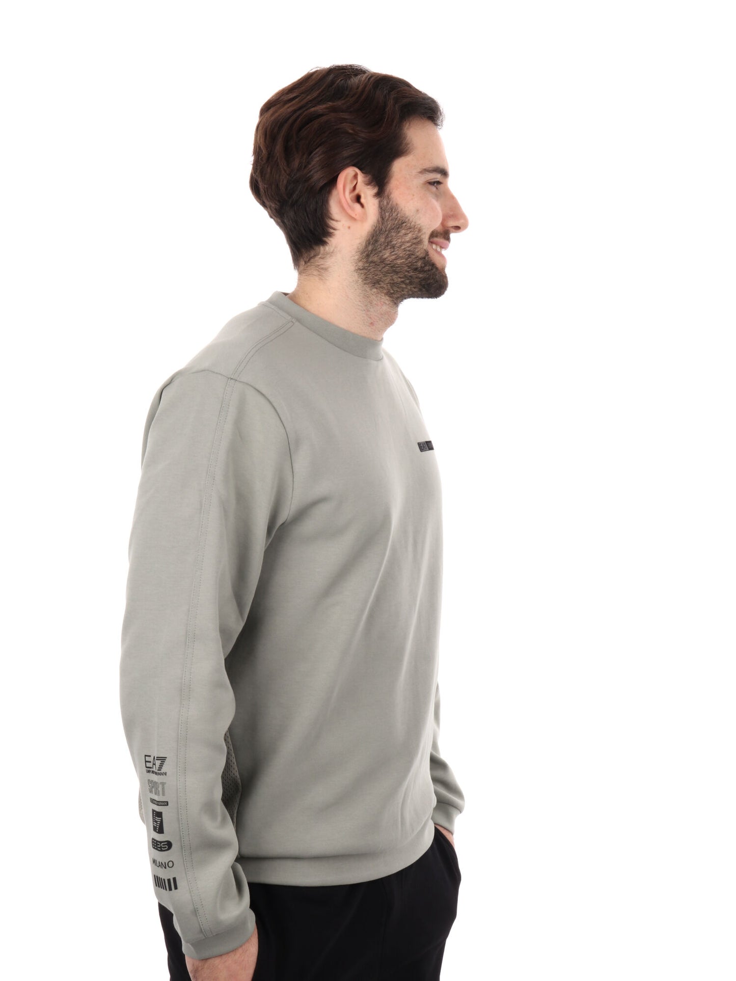 FELPA ATHLETICS EA7 EMPORIO ARMANI UOMO MILITARE
