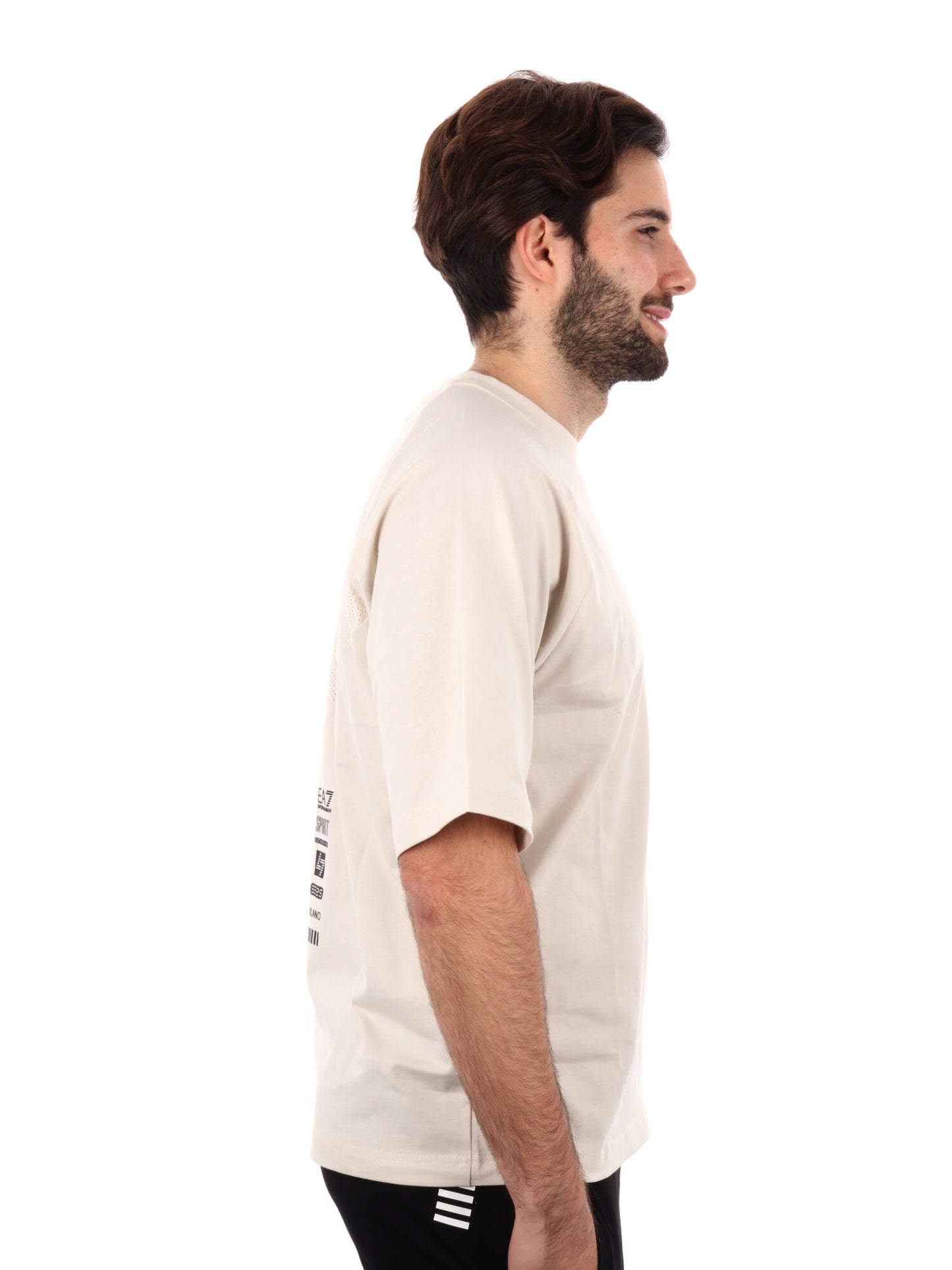 T-SHIRT IN JERSEY EA7 EMPORIO ARMANI UOMO PANNA