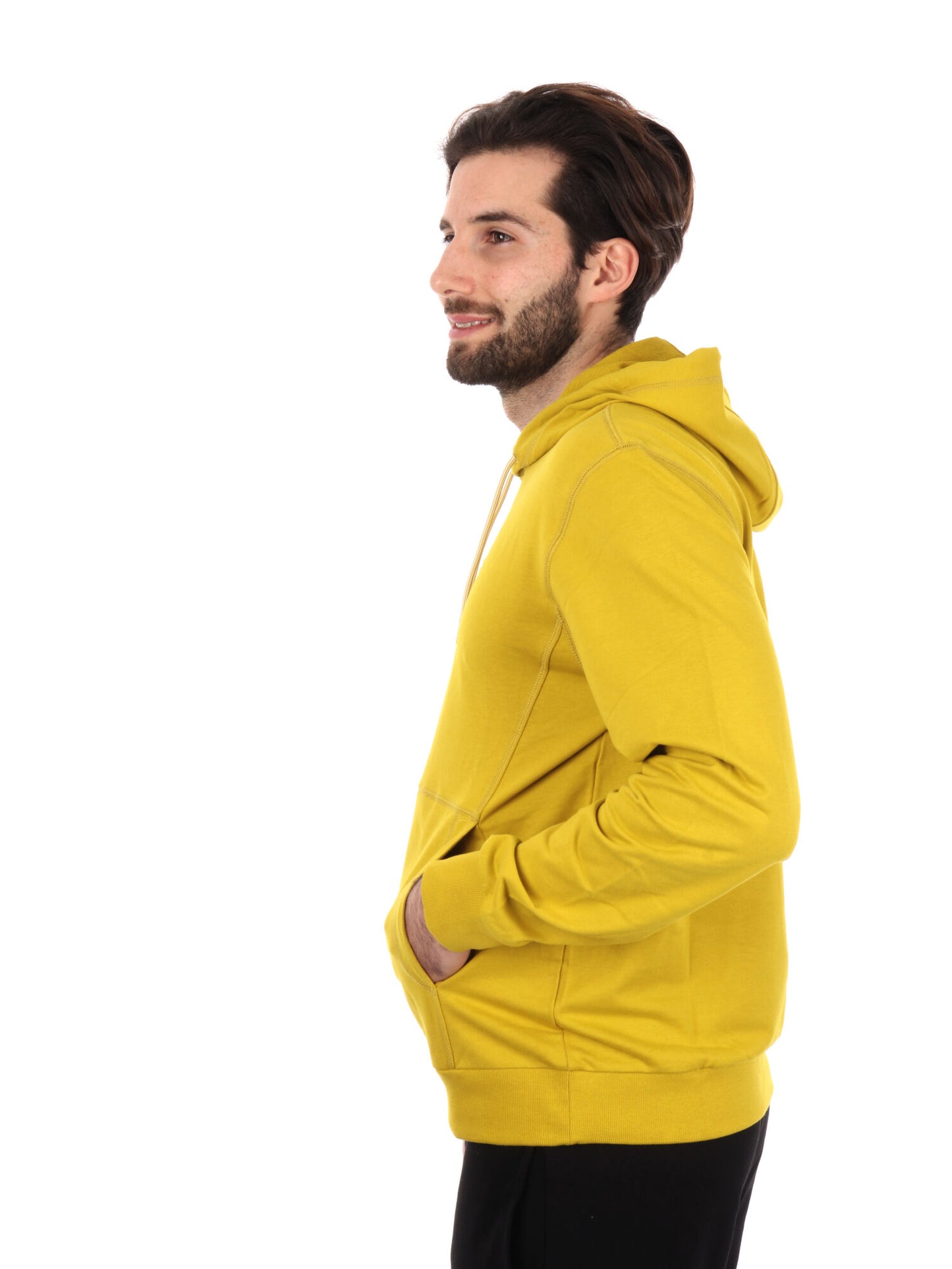 FELPA CON CAPPUCCIO VISIBILITY EA7 EMPORIO ARMANI UOMO OCRA