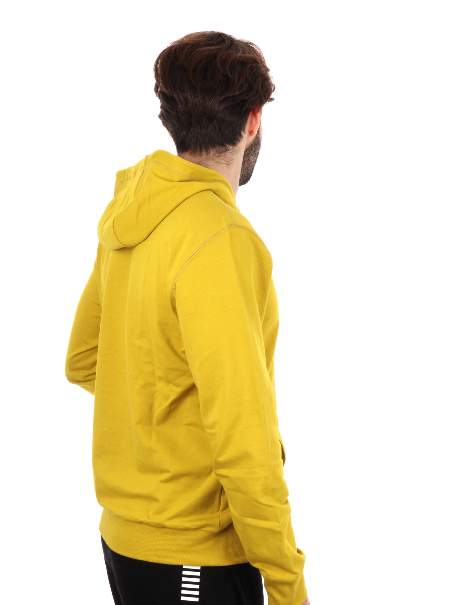 FELPA CON CAPPUCCIO VISIBILITY EA7 EMPORIO ARMANI UOMO OCRA