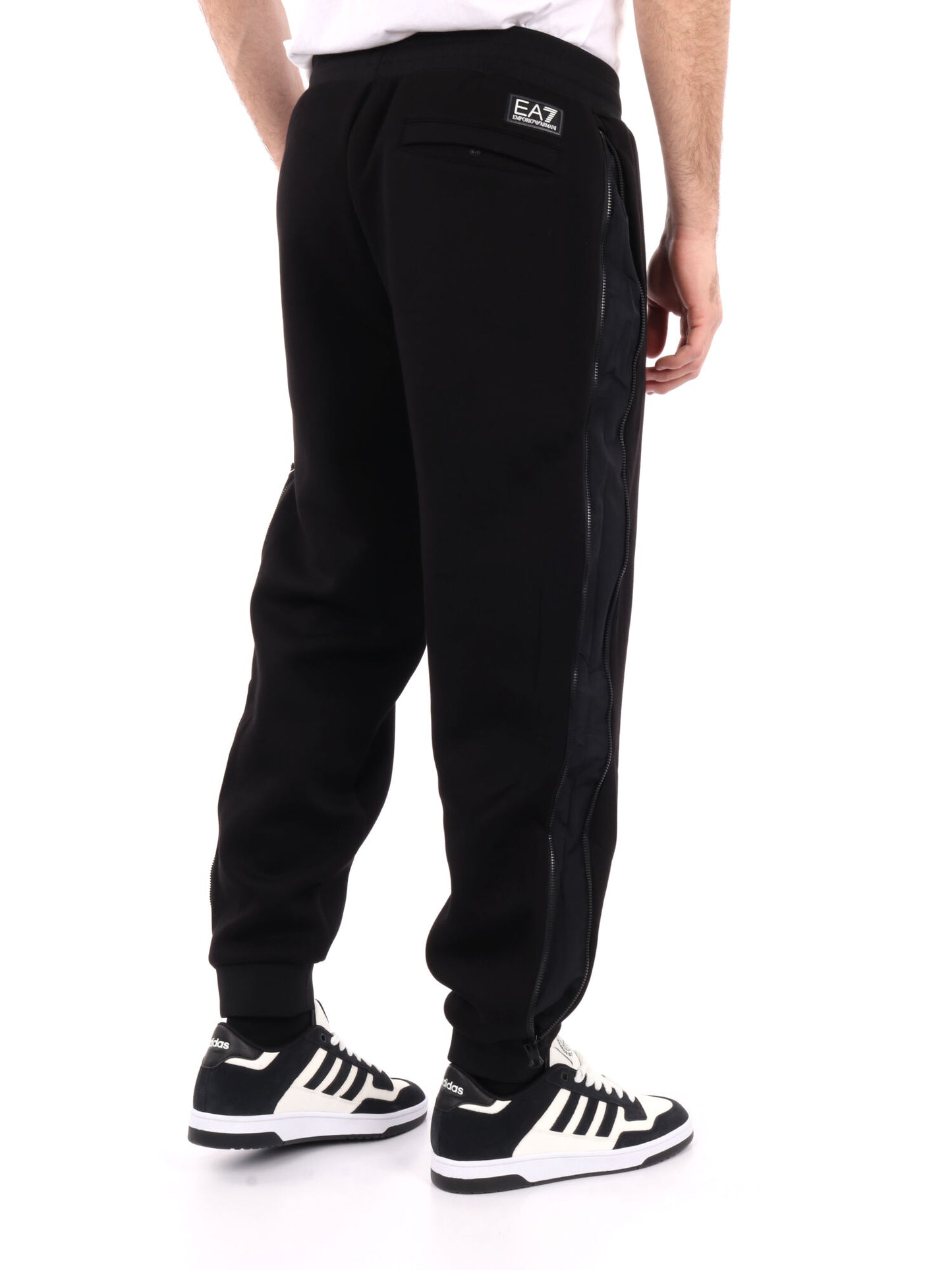 PANTALONE TAPE LOGO CON ZIP RMPORIO ARMANI 7 UOMO NERO