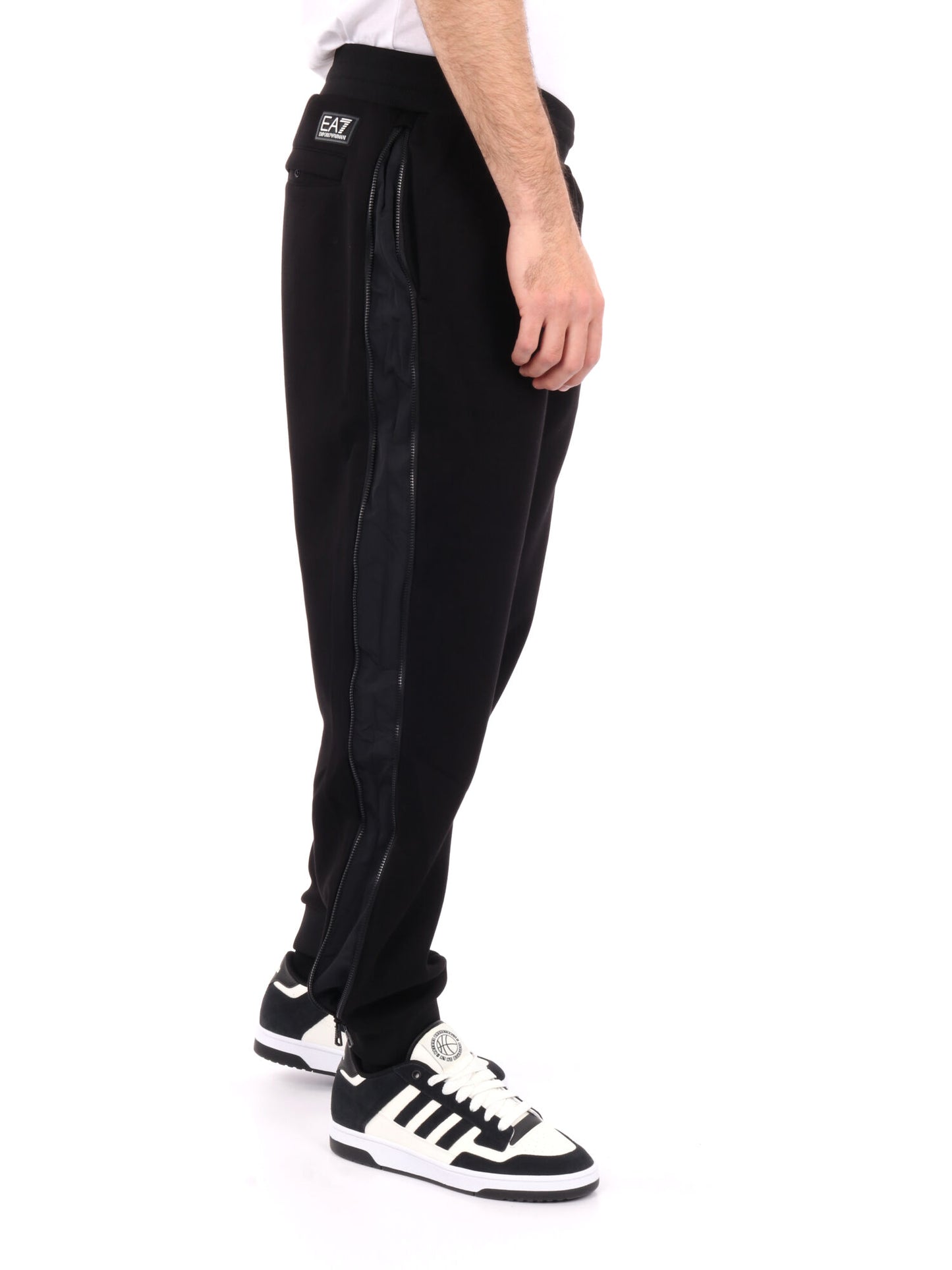 PANTALONE TAPE LOGO CON ZIP RMPORIO ARMANI 7 UOMO NERO