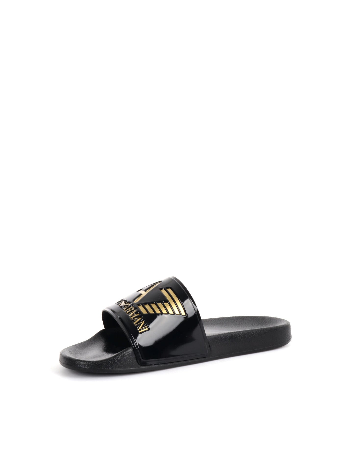CIABATTA CON MAXI LOGO EA7 EMPORIO ARMANI UOMO NERO ORO
