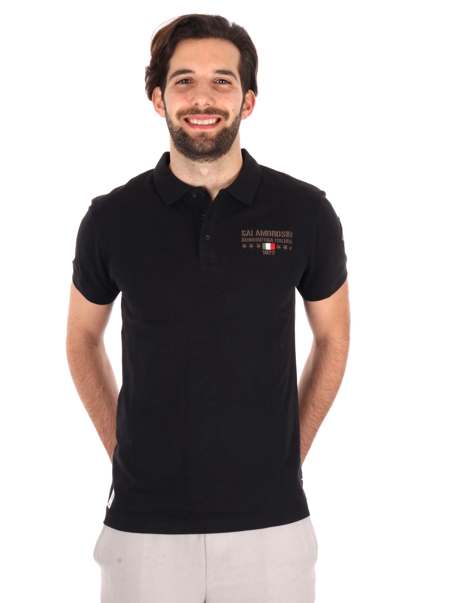 POLO AERONAUTICA ITALIANA UOMO NERO