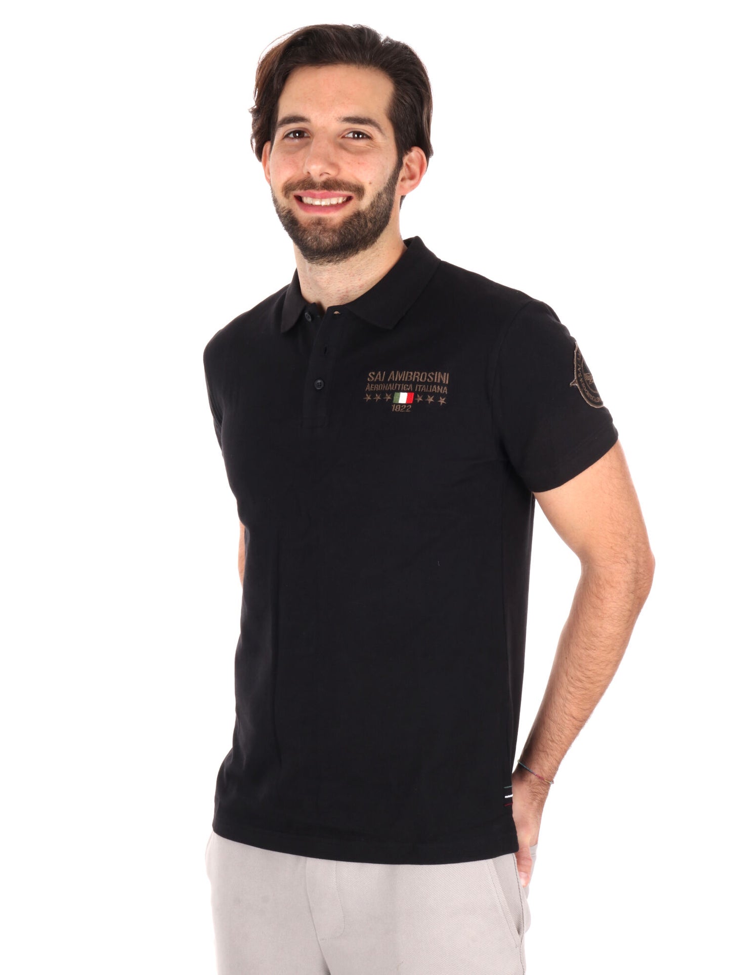 POLO AERONAUTICA ITALIANA UOMO NERO