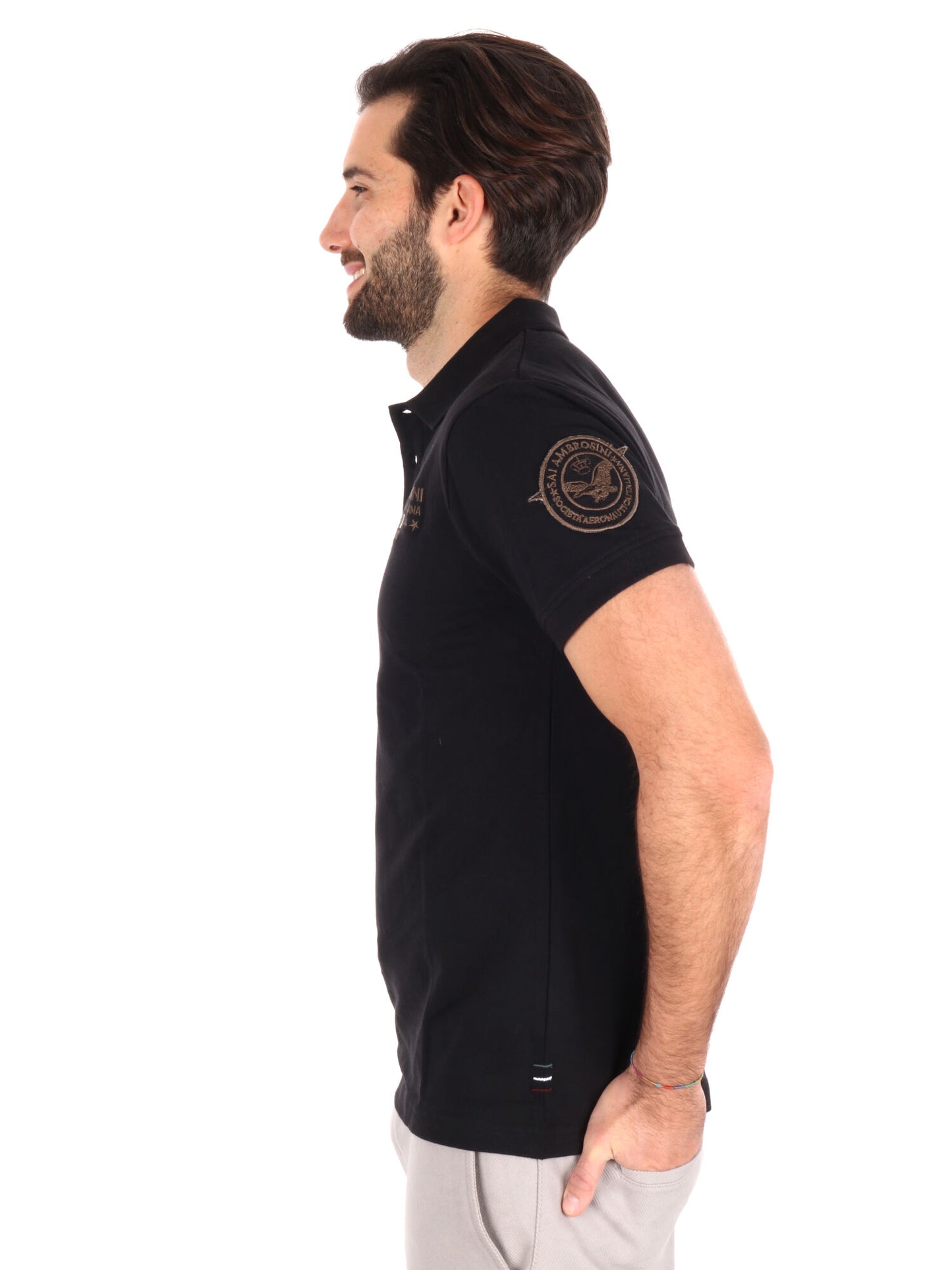 POLO AERONAUTICA ITALIANA UOMO NERO
