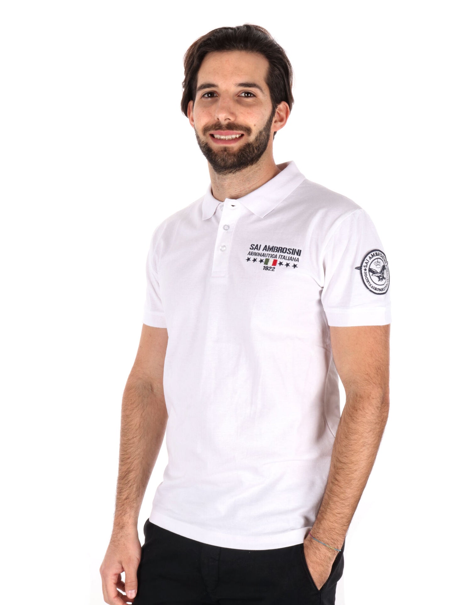 POLO AERONAUTICA ITALIANA UOMO BIANCO