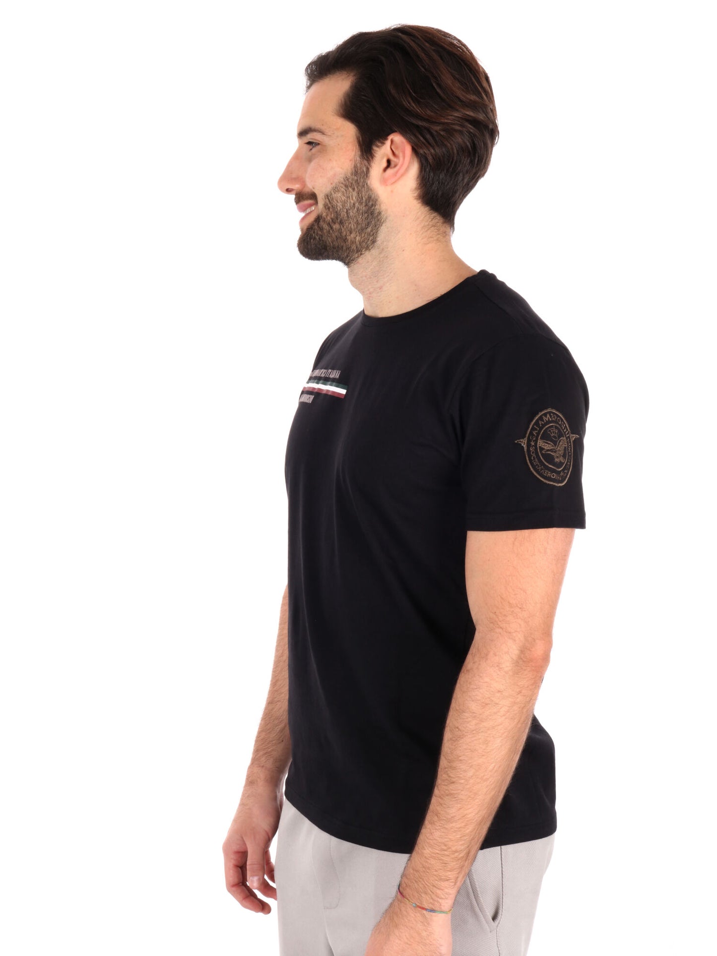 T-SHIRT AERONAUTICA ITALIANA UOMO NERO