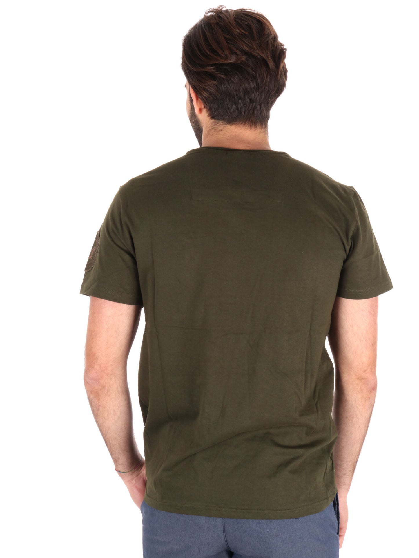 T-SHIRT AERONAUTICA ITALIANA UOMO VERDE MILITARE