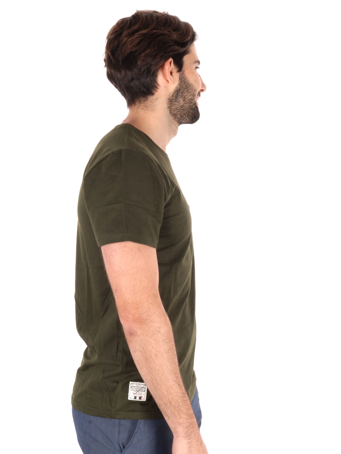 T-SHIRT AERONAUTICA ITALIANA UOMO VERDE MILITARE